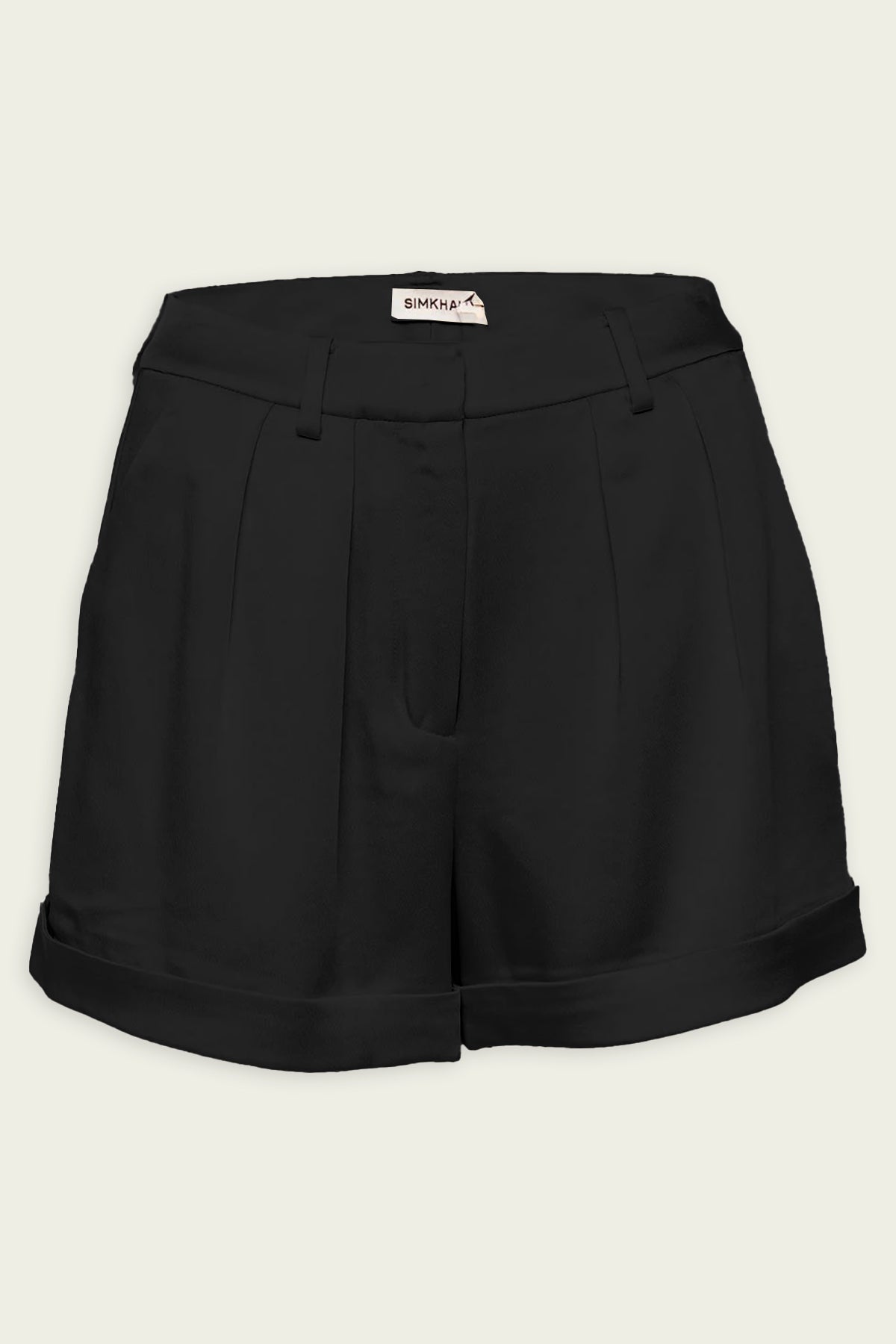 Devan Pleater Shorts in Black - shop-olivia.com