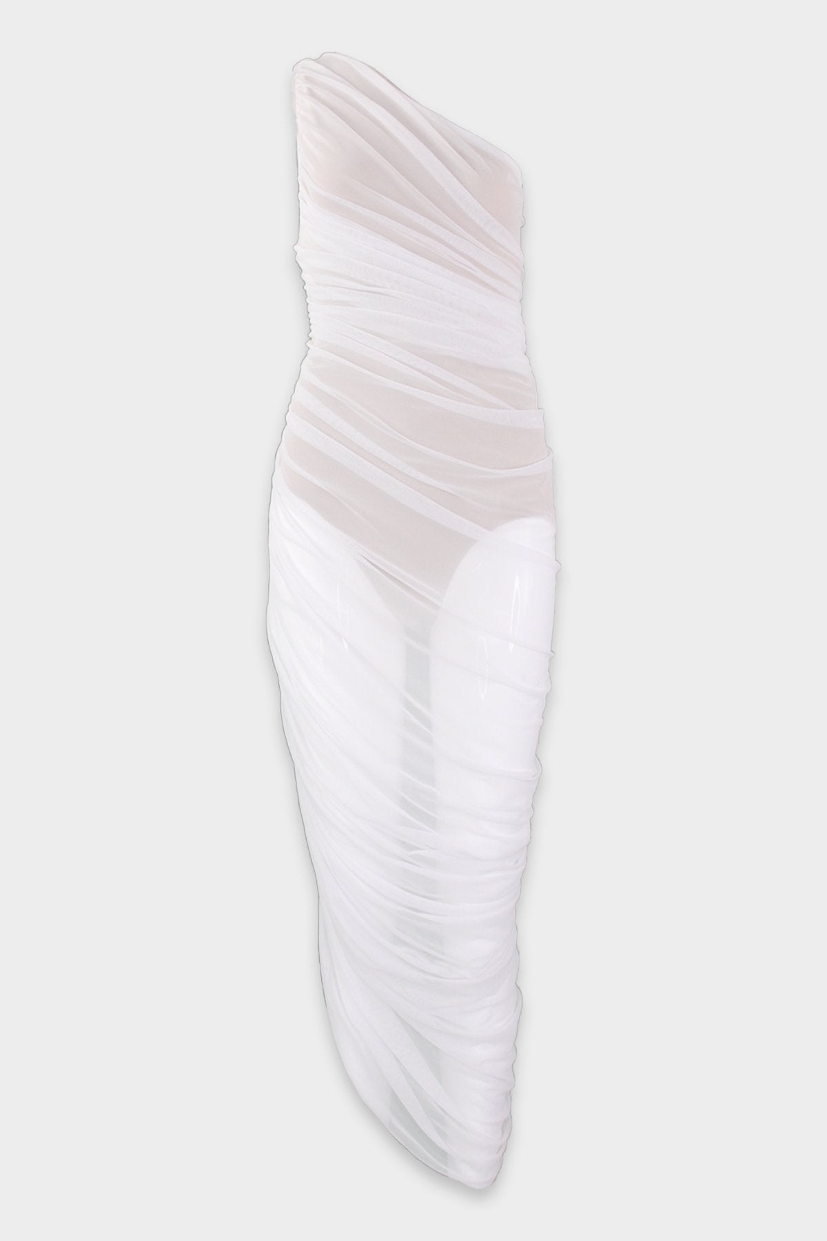 Diana Gown in White Mesh - shop-olivia.com