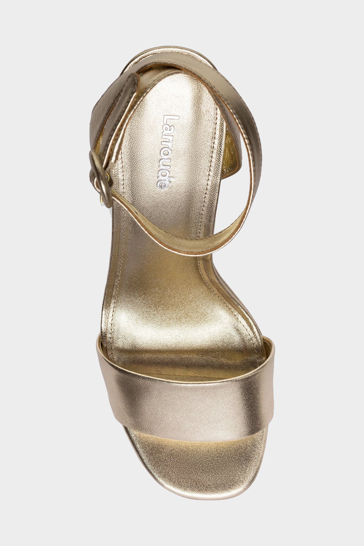 Dolly Sandal in Gold Metallic Leather - shop-olivia.com
