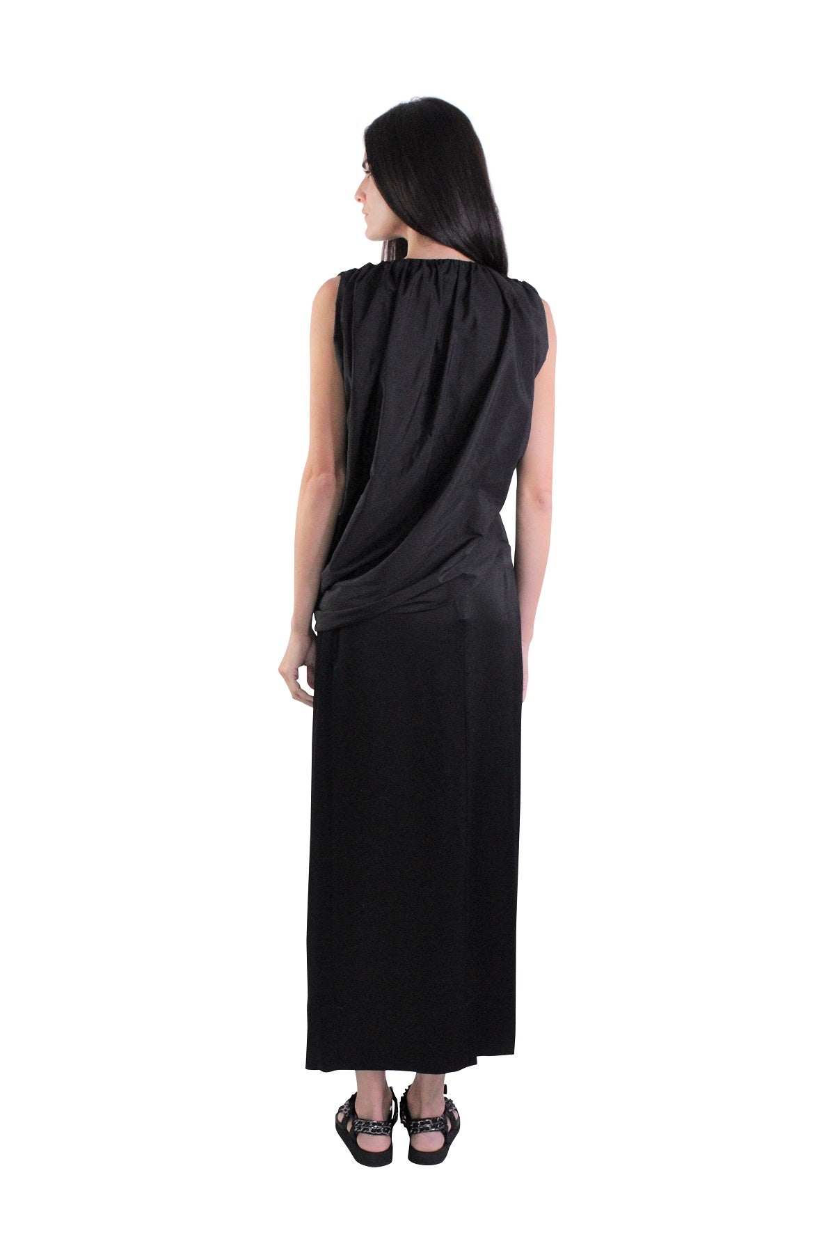 Draped Top in Black - shop-olivia.com