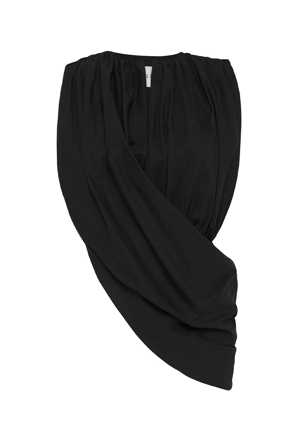 Draped Top in Black - shop-olivia.com