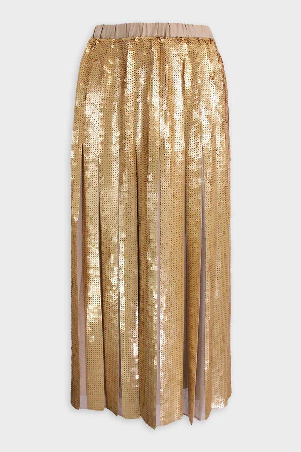 Eclair Sequins Beading Pleated Skirt
