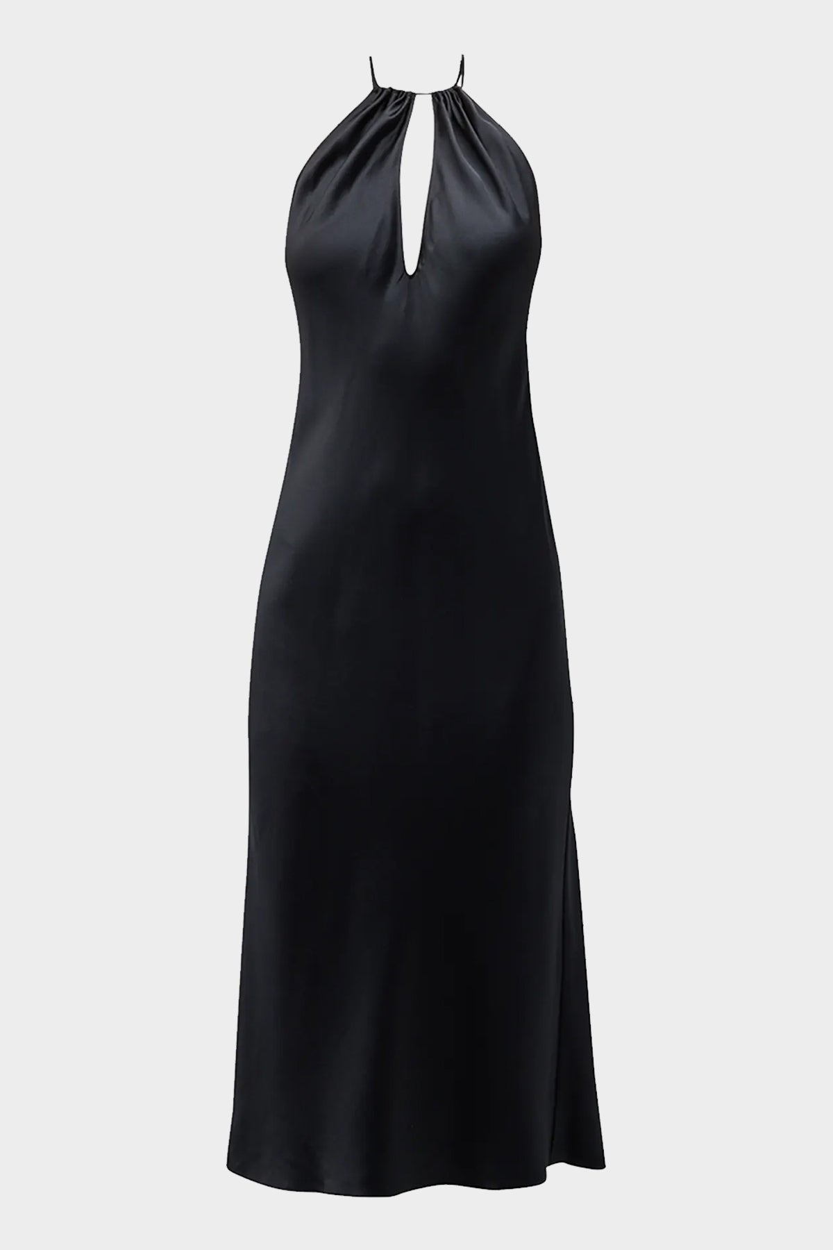 Eglantine Halterneck Midi Dress in Black - shop-olivia.com