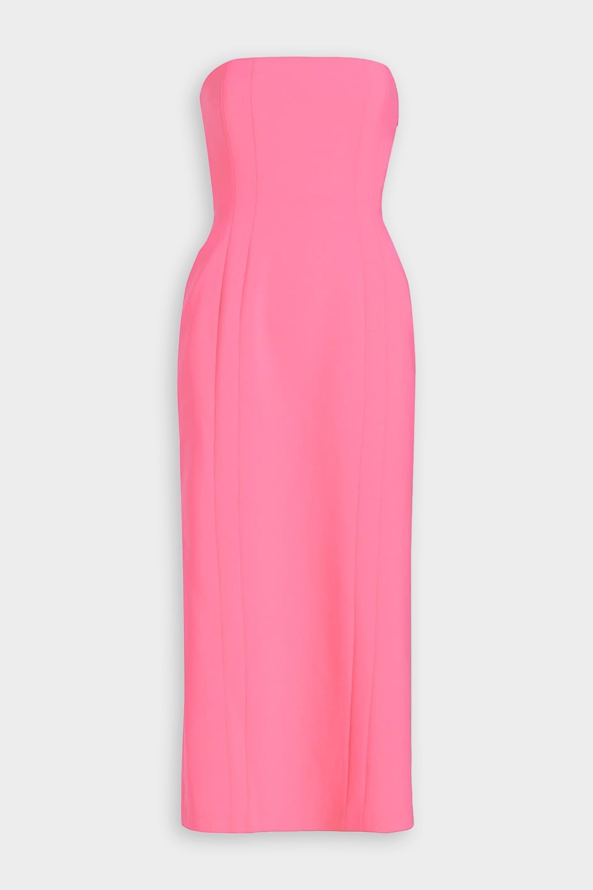 Elizabeth Strapless Midi Dress in Grapefruit - shop-olivia.com