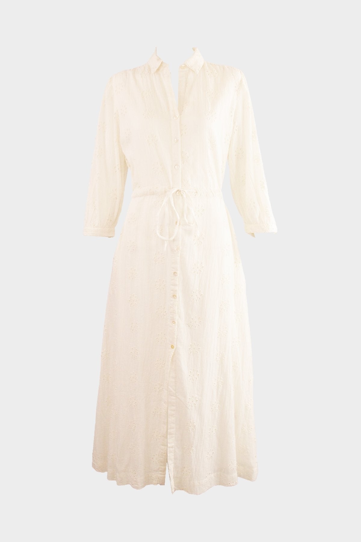 Elsa Midi Dress in Ivory - shop-olivia.com