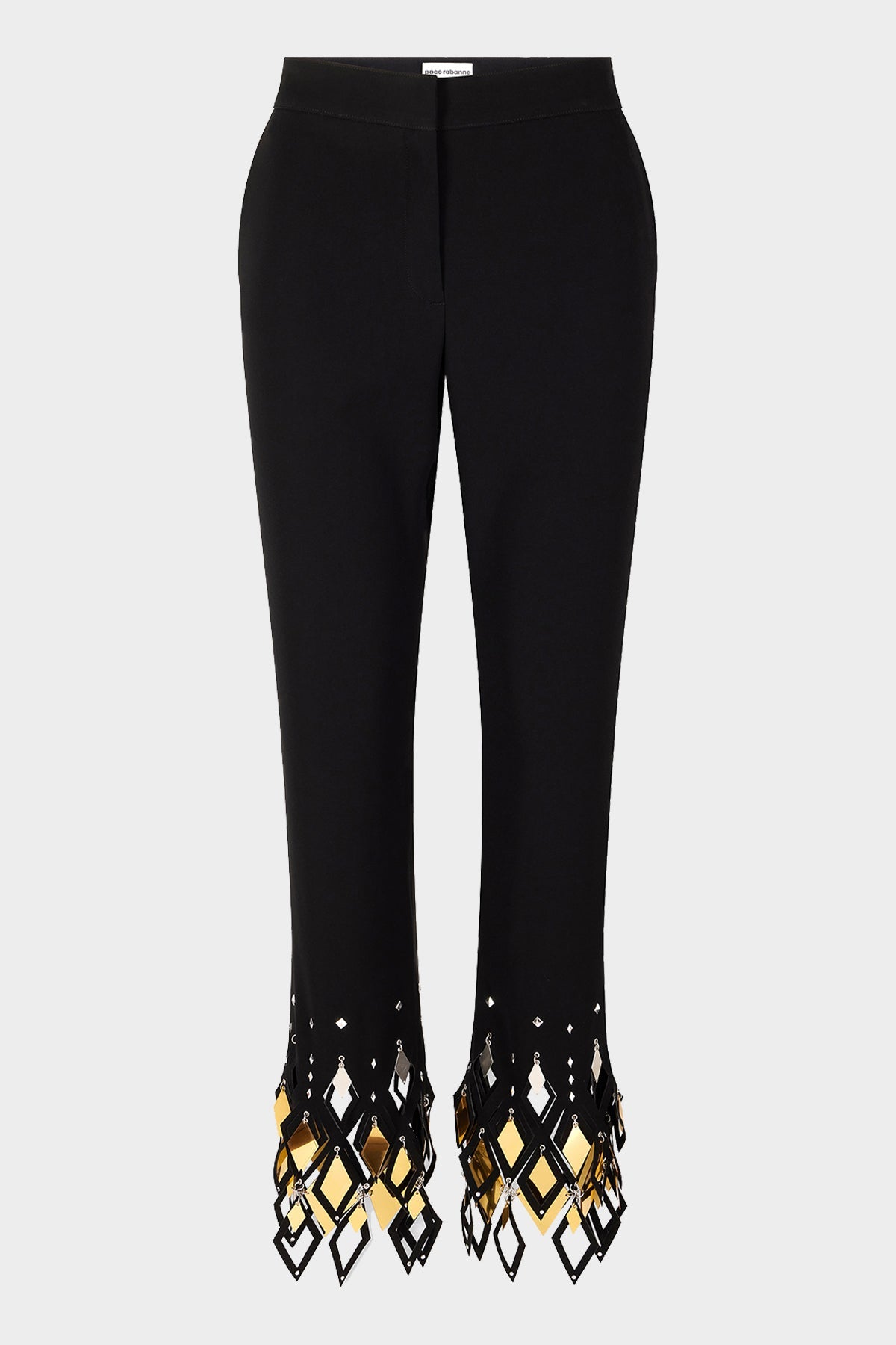 Embellished Cropped Trousers in Black - shop-olivia.com