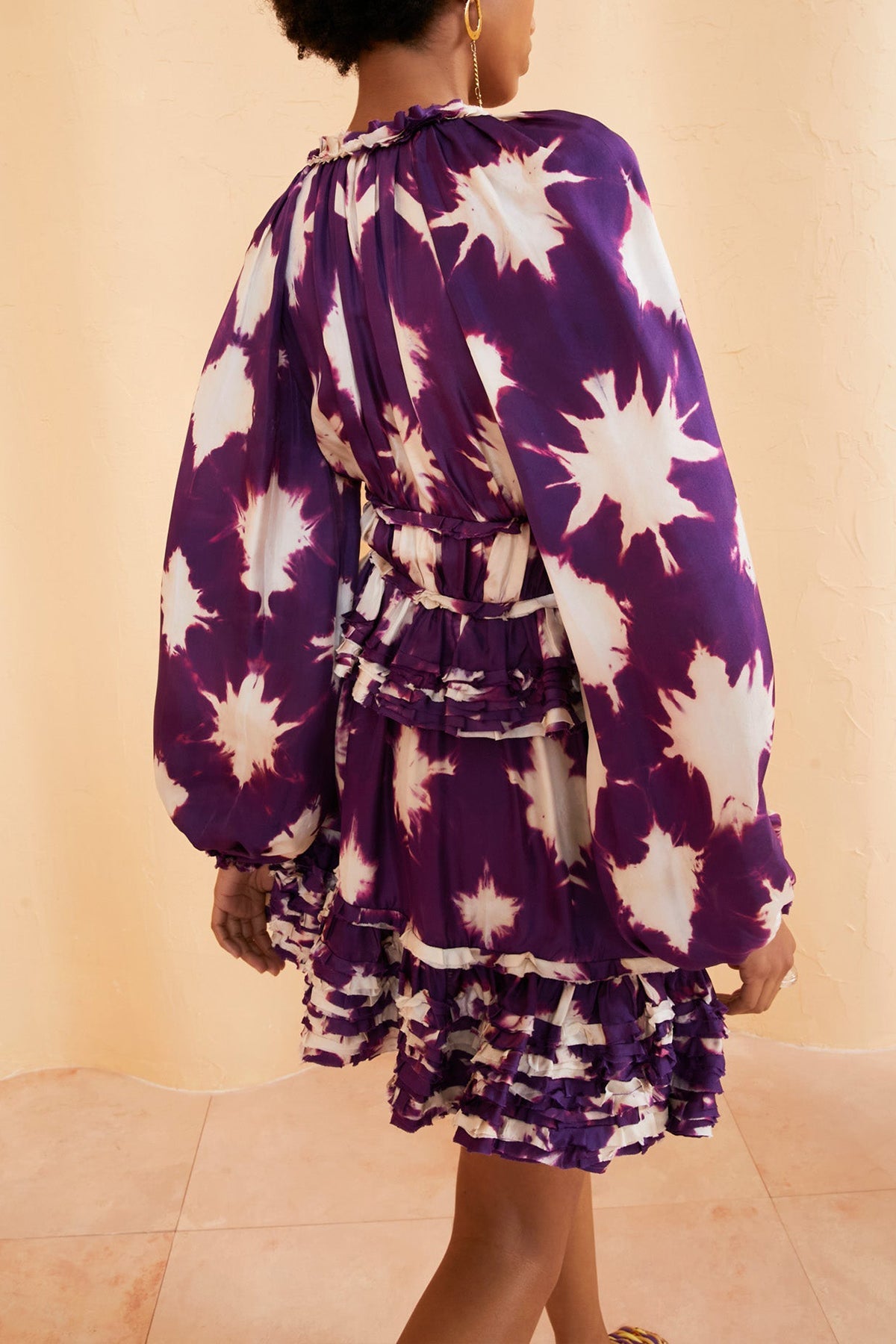 Emery Mini Dress in Cassis Blur - shop-olivia.com