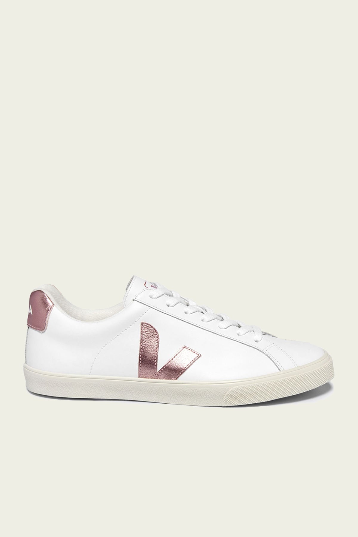 Esplar Leather Sneaker in White Nacre - shop-olivia.com