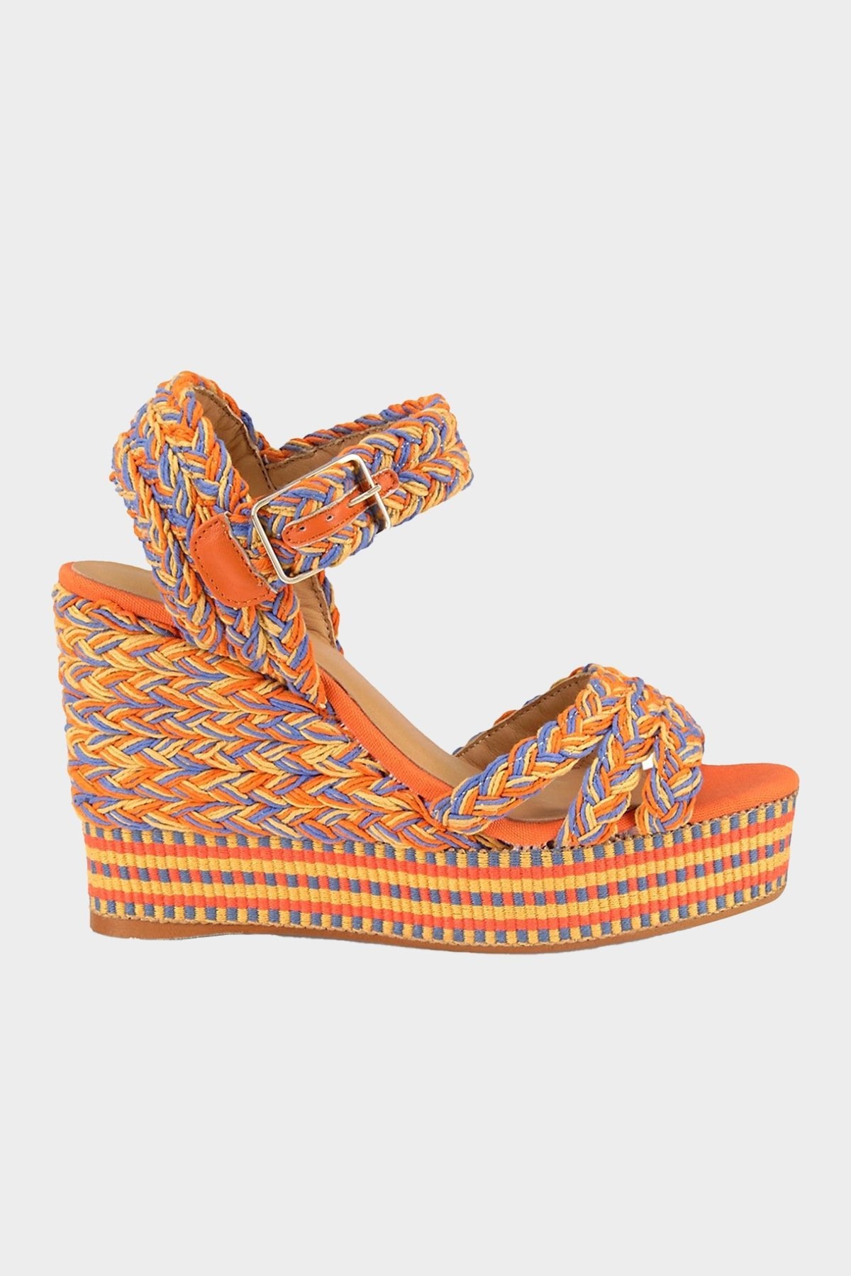 Fabi Platform Sandal in Naranja Multi - shop-olivia.com