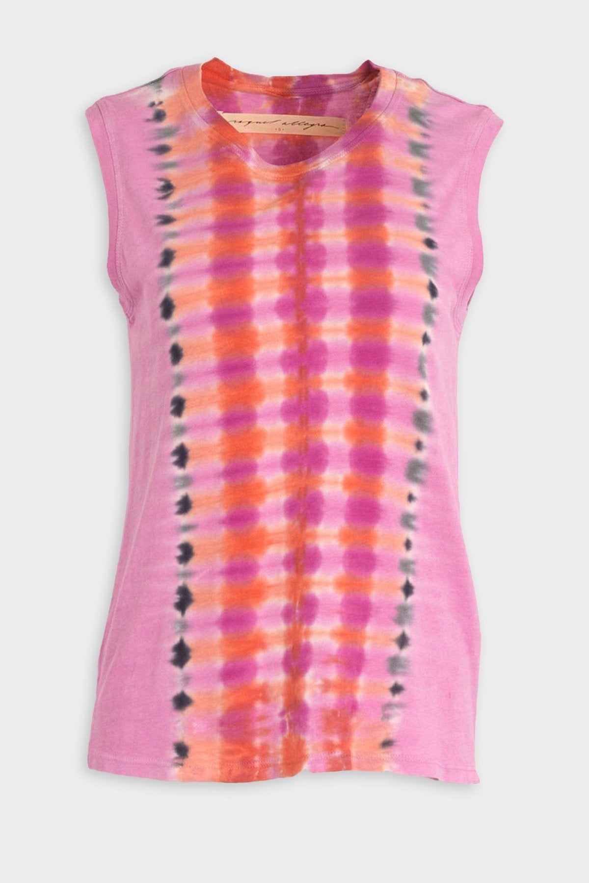 Fitted Muscle Tee in Fuschia/Orange - shop-olivia.com