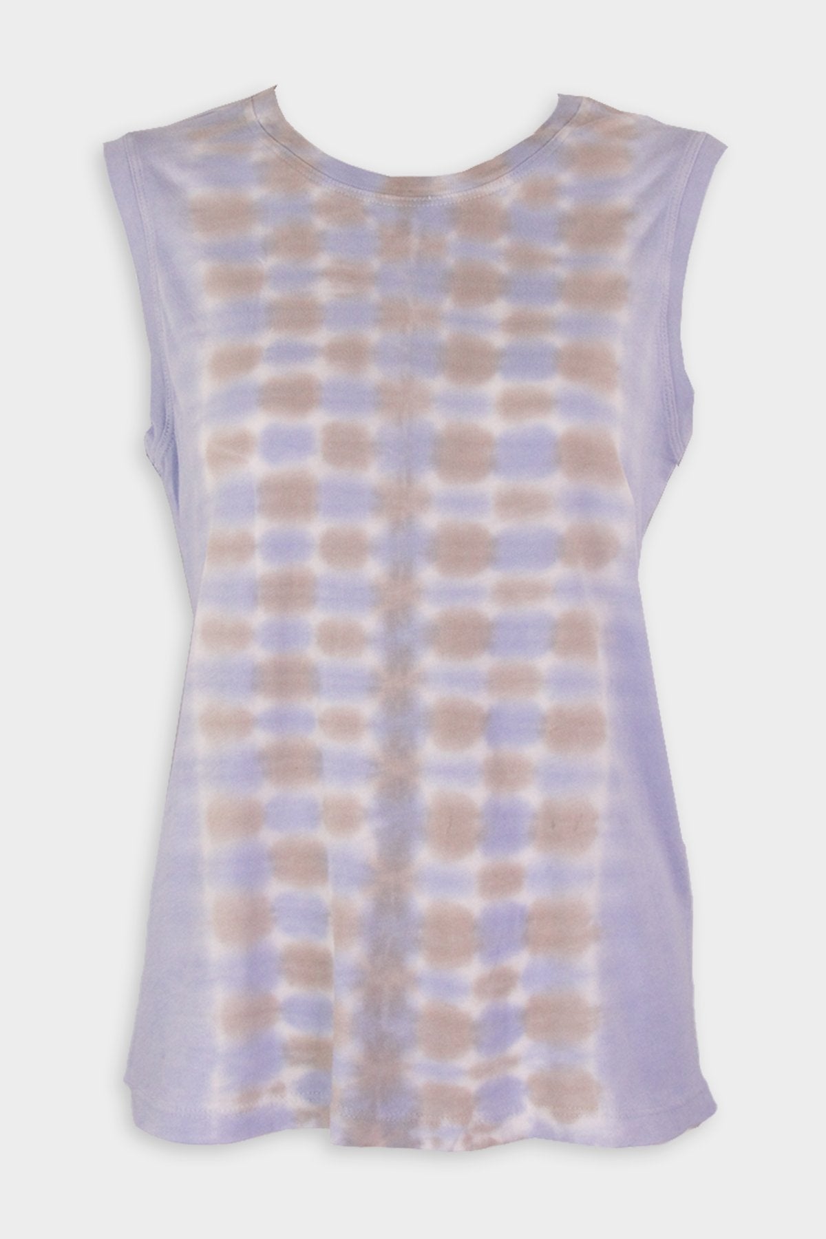 Fitted Muscle Tee in Taupe/Sky - shop-olivia.com