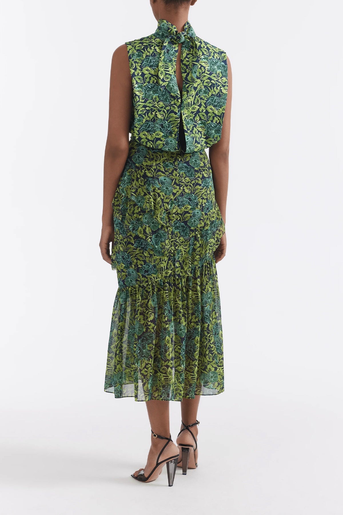 Fleur Ruffle Dress in Woodland - shop-olivia.com