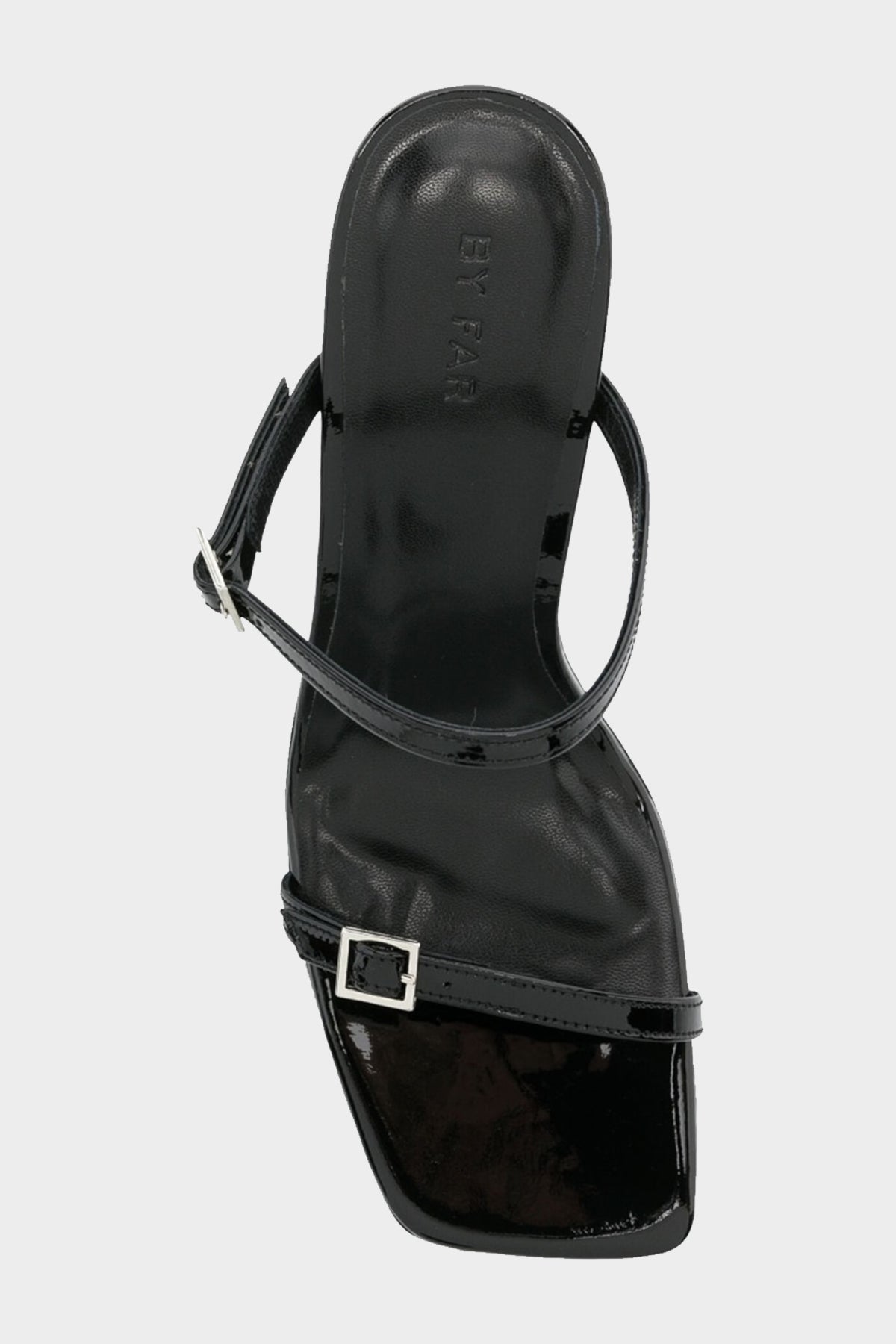 Flick Black Patent Leather Sandal - shop-olivia.com