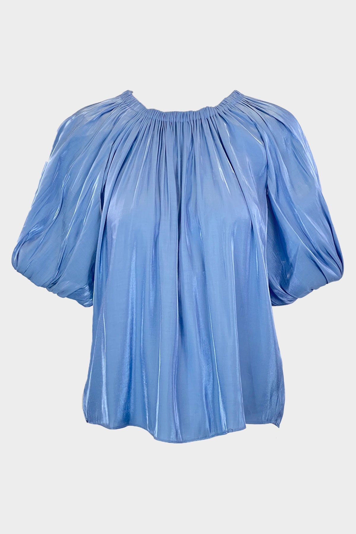 Flo Puff Sleeve Top in River - shop-olivia.com