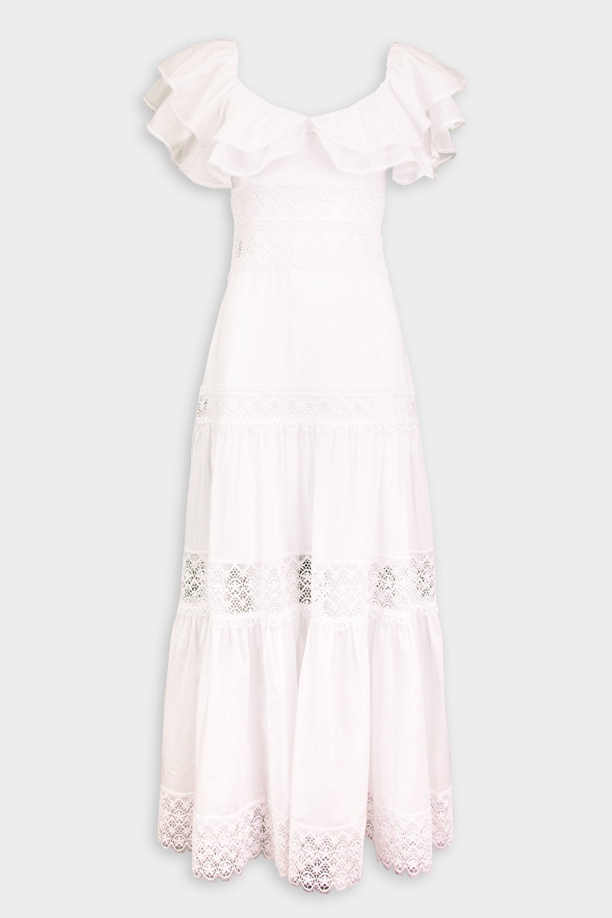 Florence Long Dress in White - shop-olivia.com