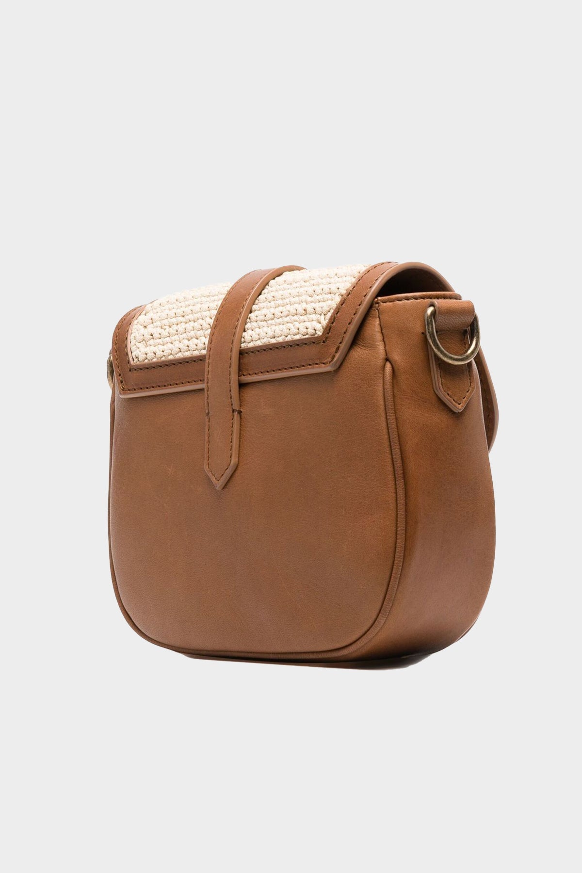 Women's Italian Leather & Raffia Crossbody in Natural by Quince