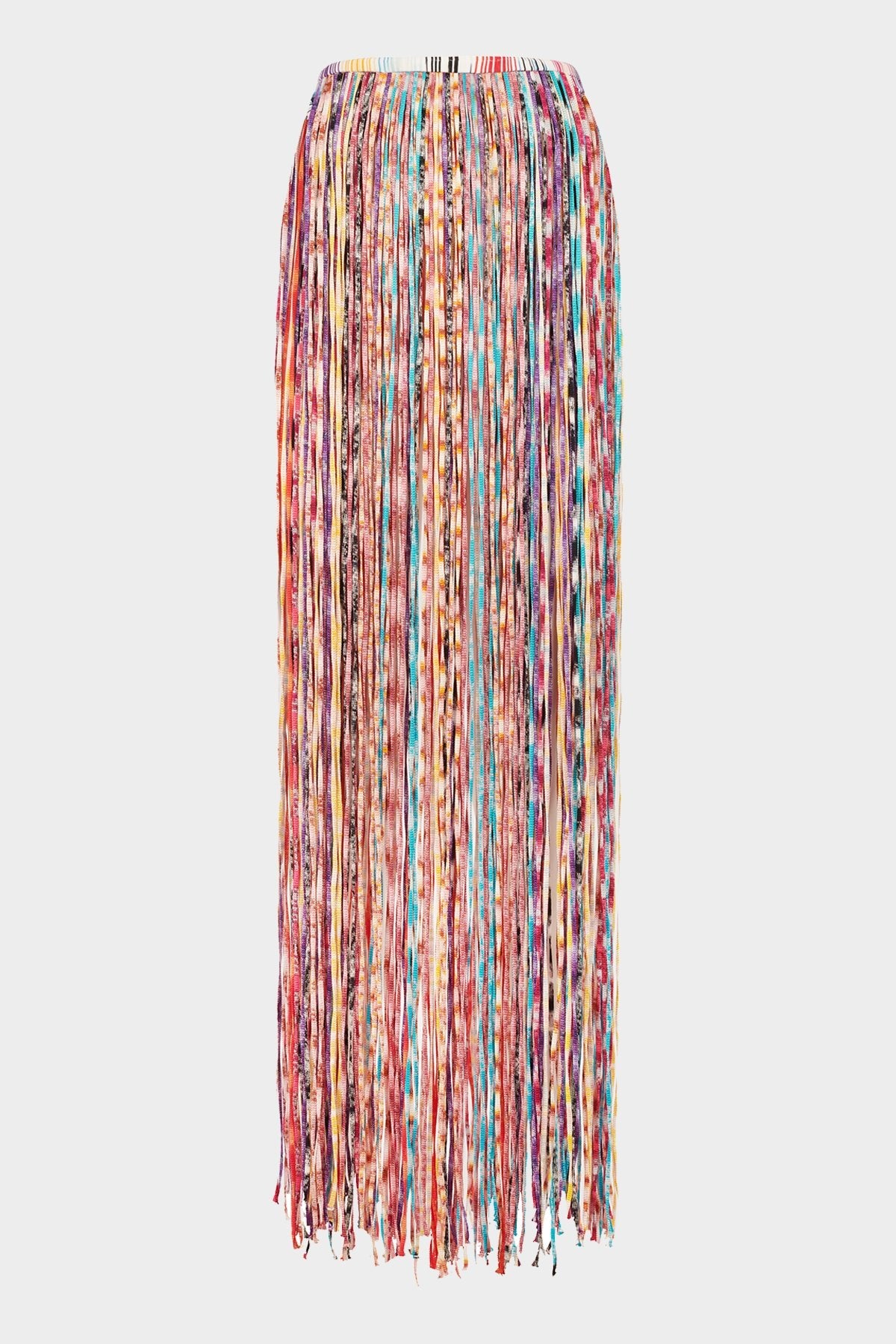 Fringe Long Skirt in Multicolor - shop-olivia.com