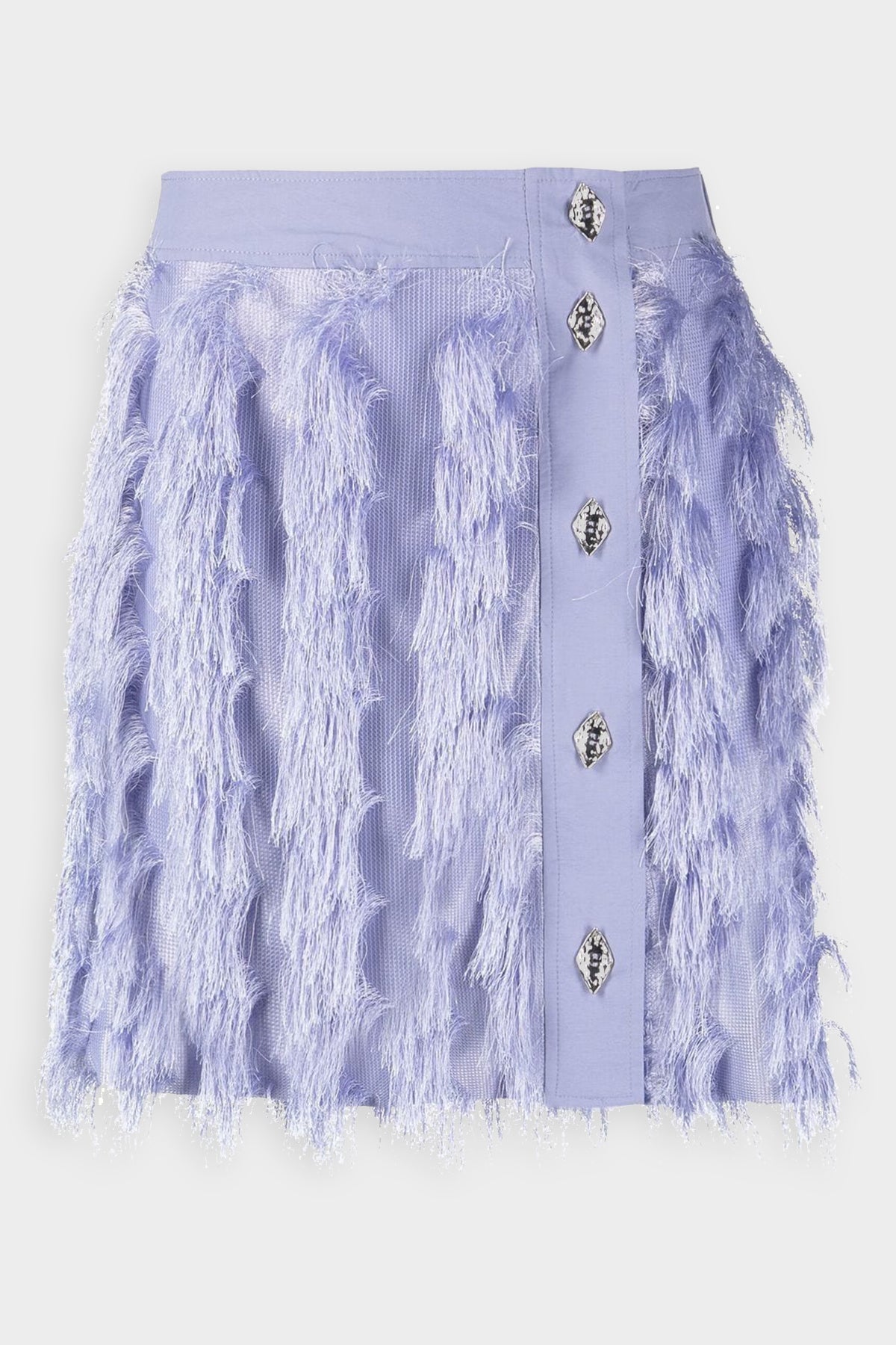 Fringe Mesh Skirt in Persian Violet - shop-olivia.com