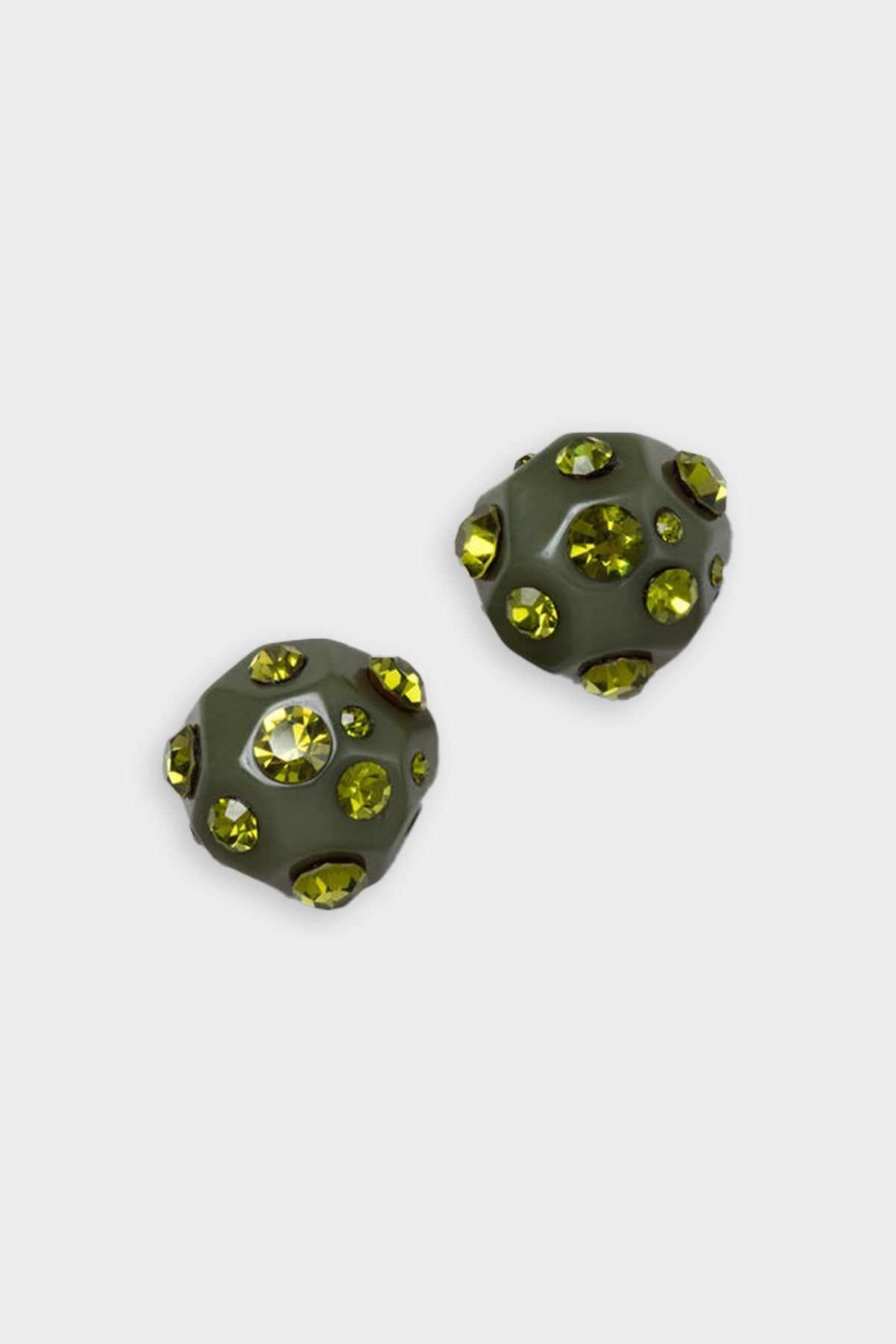 Gallo Clip-On Earrings in Olive - shop-olivia.com