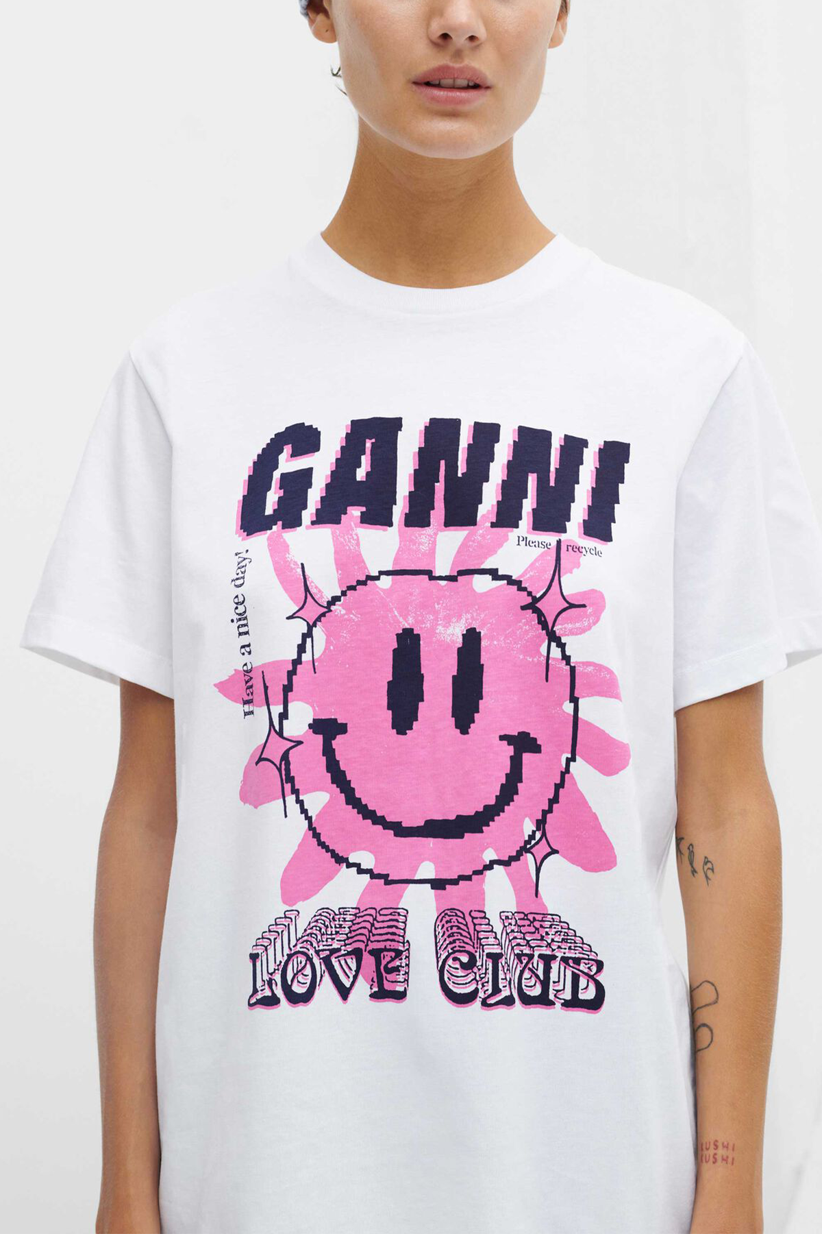 Love Club Tee Top in Bright White
