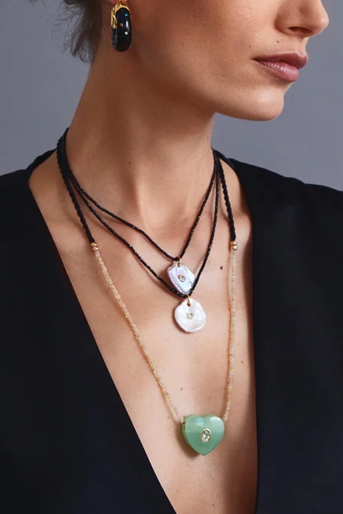 Gemini Necklace in Mint - shop-olivia.com
