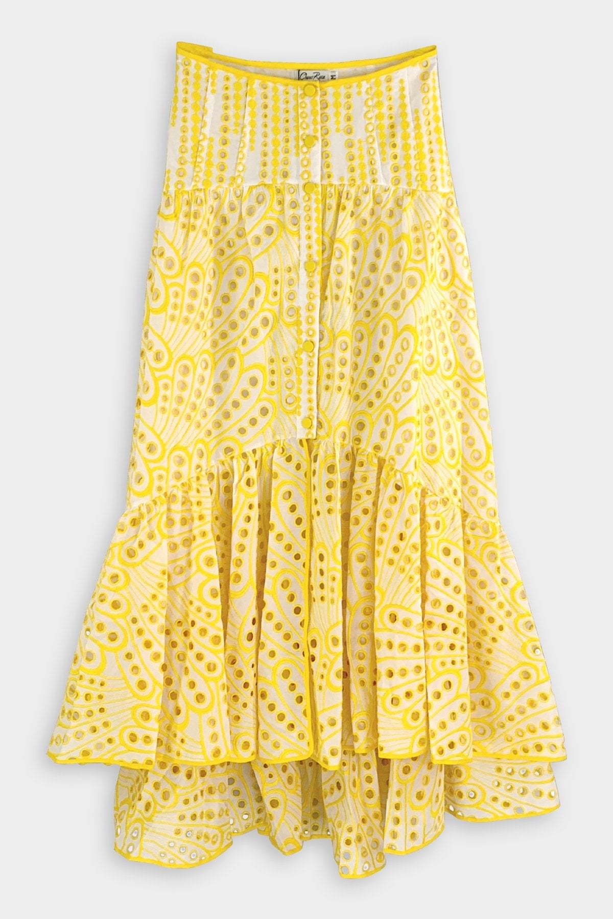 Gina Long Skirt in Solar Yellow - shop-olivia.com