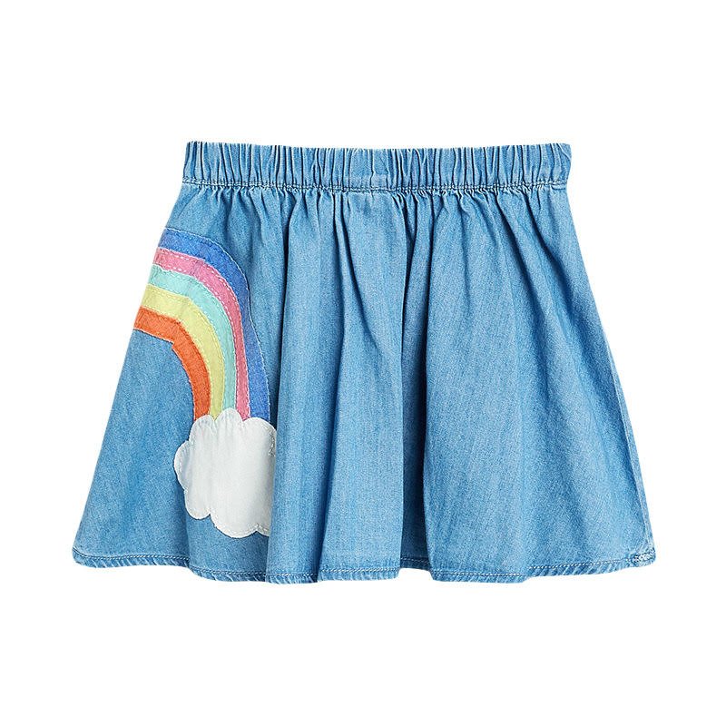 Girls Unicorn Denim Skirt - shop-olivia.com