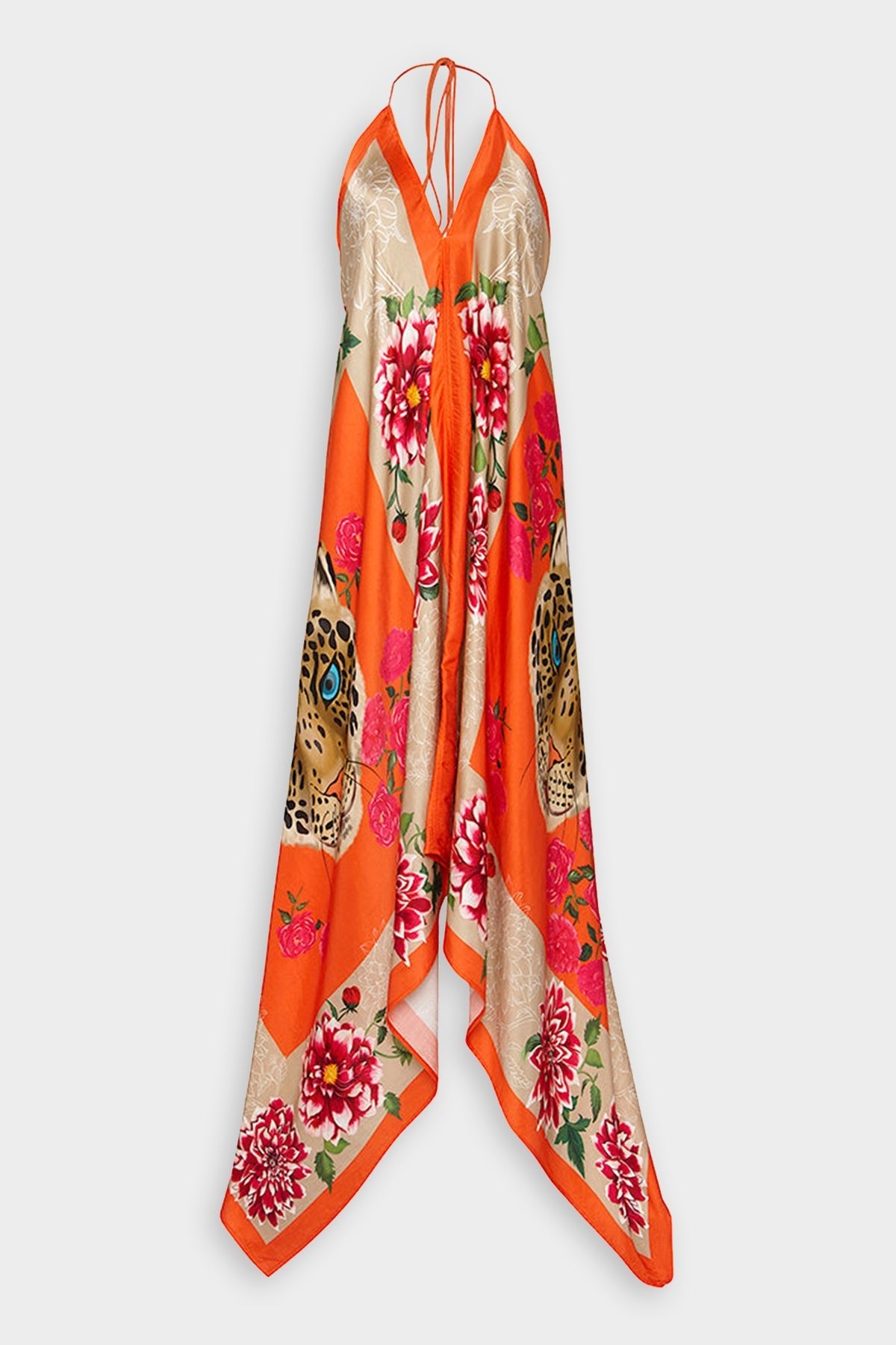 Goa Handkerchief Dress in Rust and Taupe - shop-olivia.com