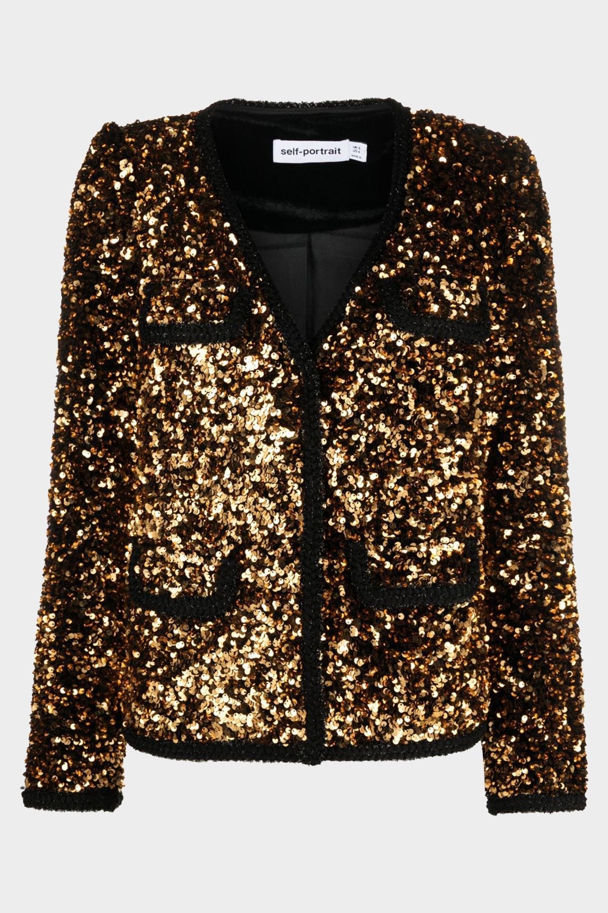 Gold Sequin Jacket - shop-olivia.com