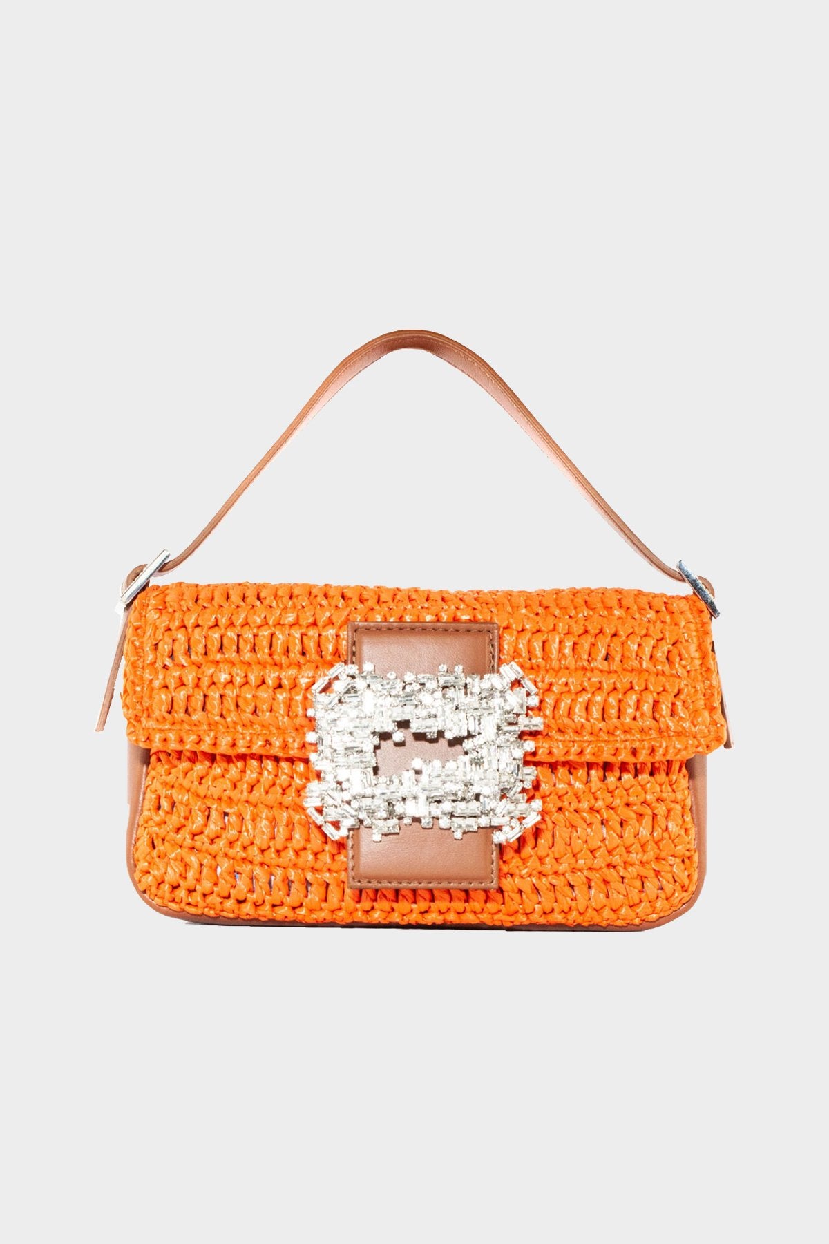 Habibi Crochet Bag in Orange - shop-olivia.com