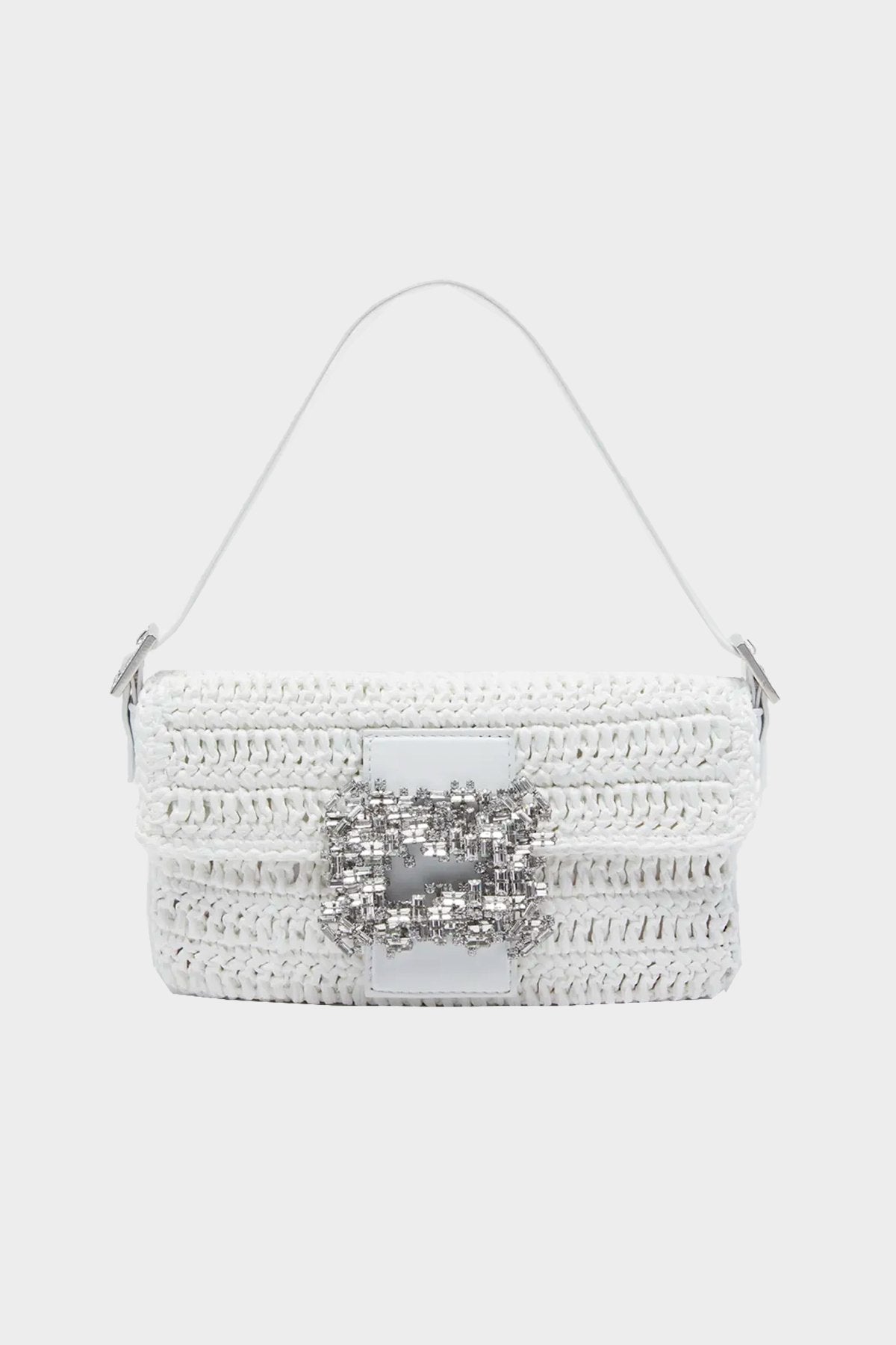 Habibi Crochet Bag in White - shop-olivia.com