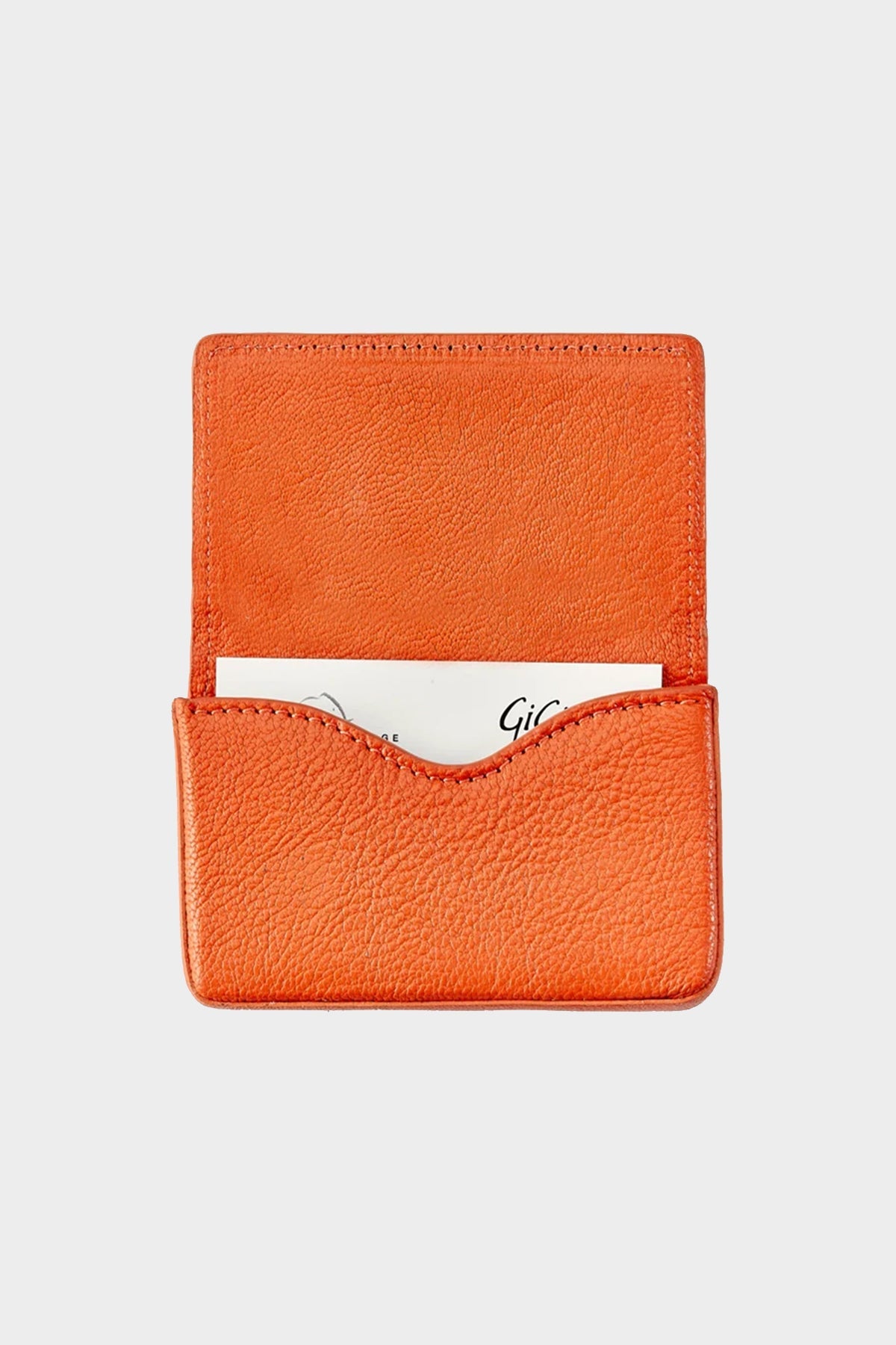Hard Business Card Case in Orange - shop-olivia.com