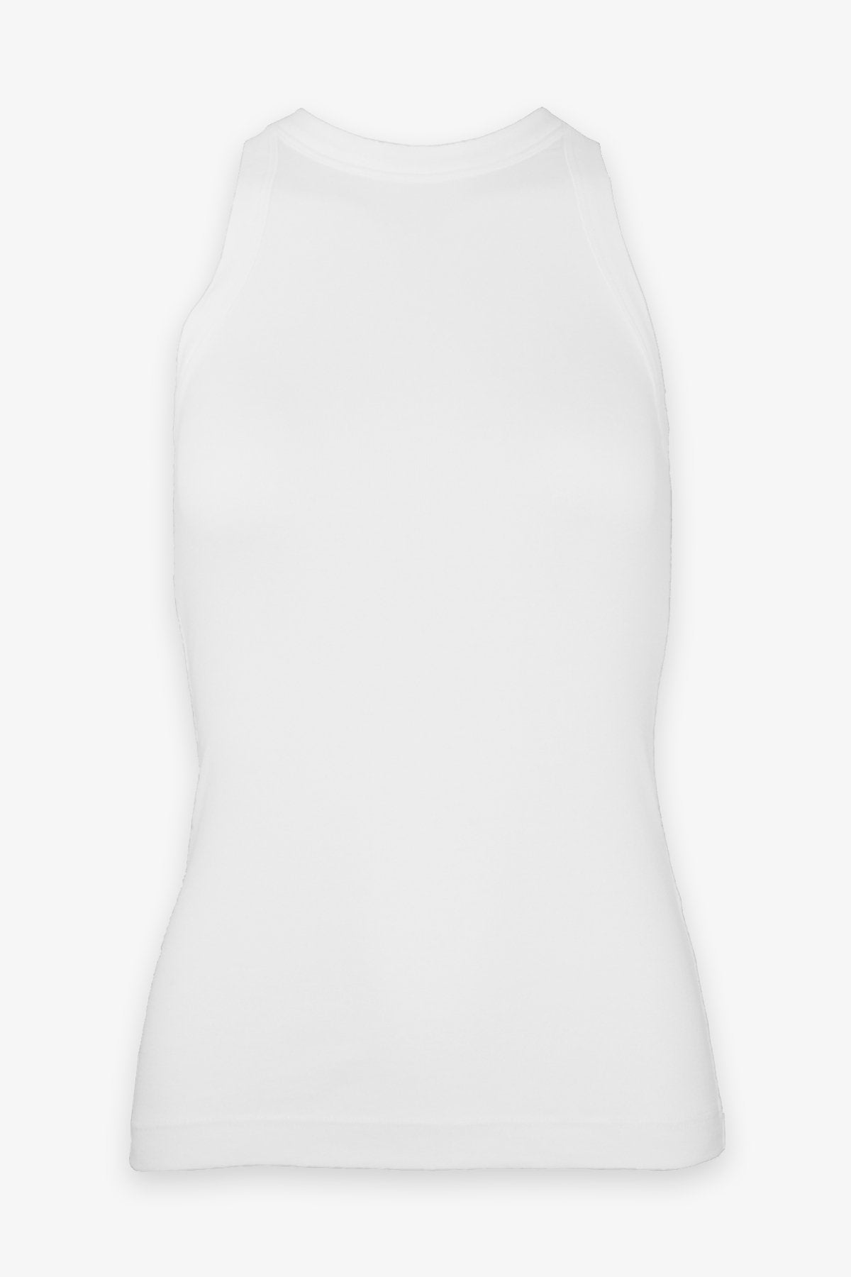 High Neck Tank Top in Off White - shop-olivia.com