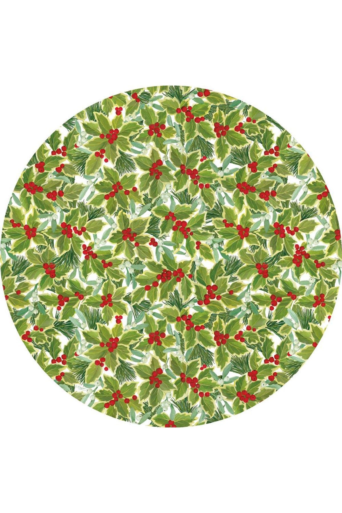 Holly and Mistletoe Die-Cut Placemat - shop-olivia.com