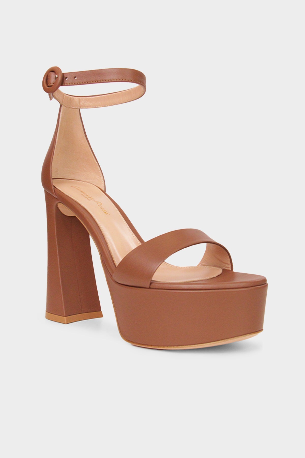 Holly Ankle-Strap Platform Sandals 70 in Cuoio - shop-olivia.com