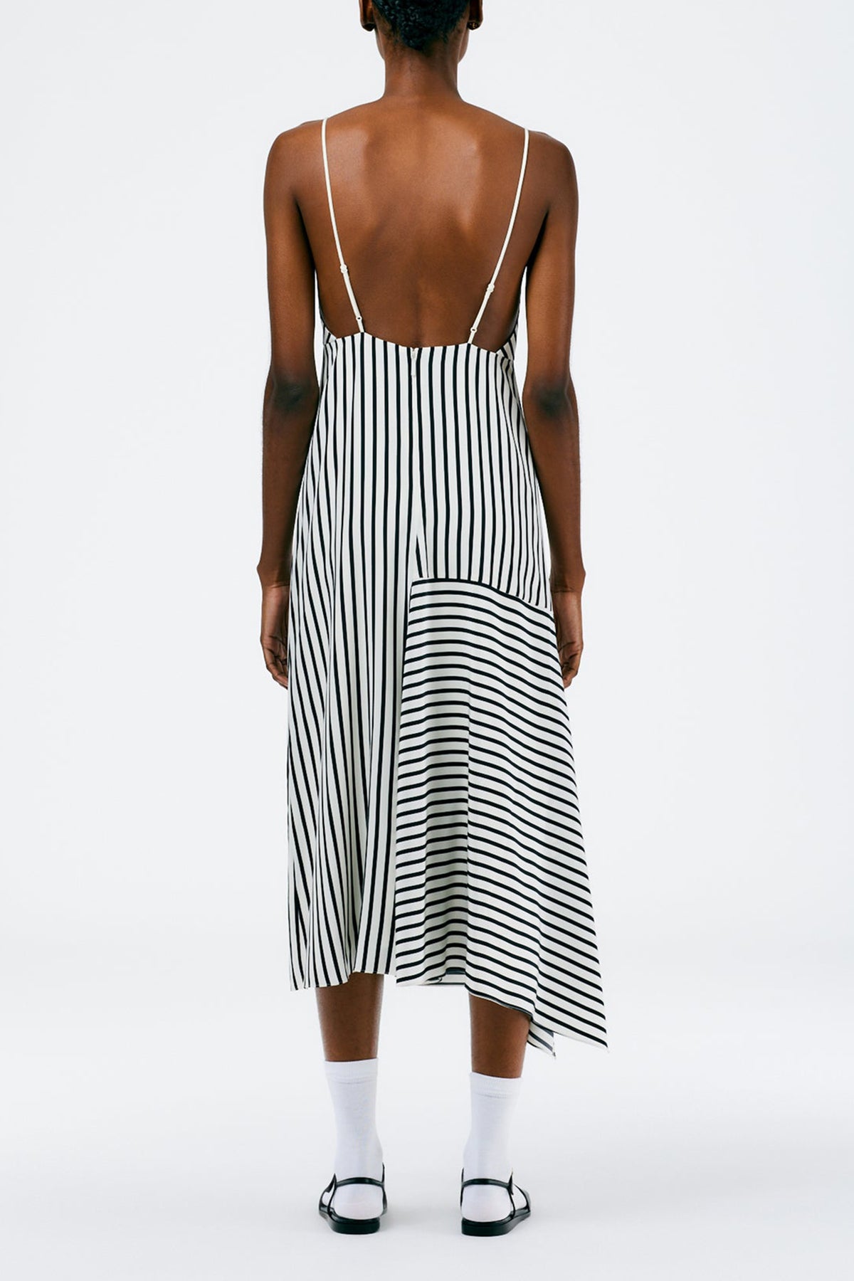 Identity Stripe Cami Dress in Black Multi - shop-olivia.com