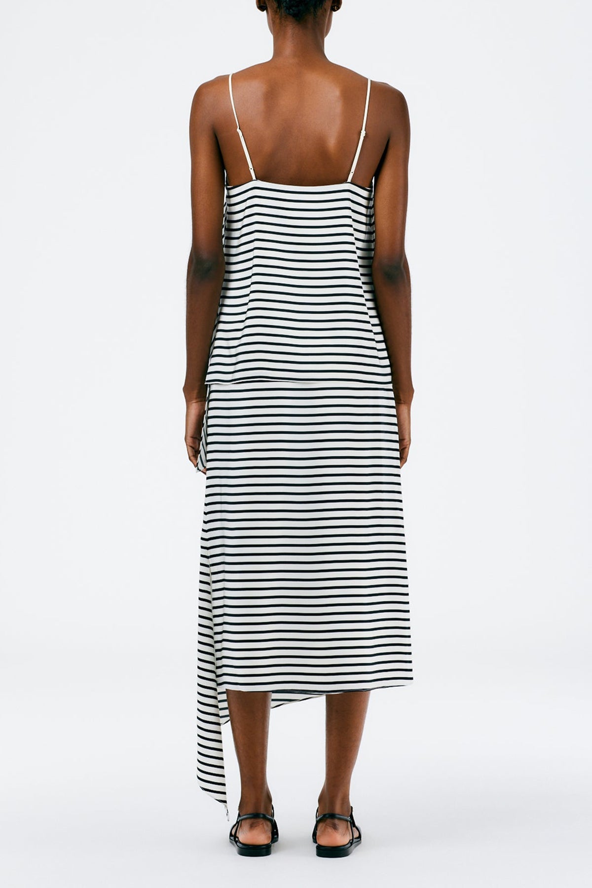 Identity Stripe Pencil Skirt in Black Multi - shop-olivia.com