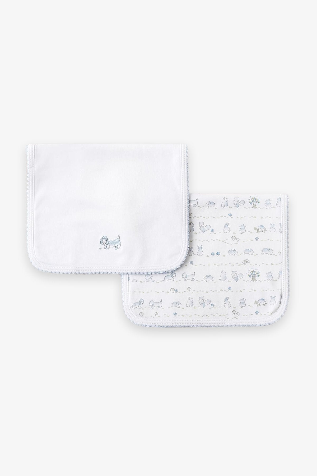 In The Woods 2-Pack Burp Cloths in Blue - shop-olivia.com