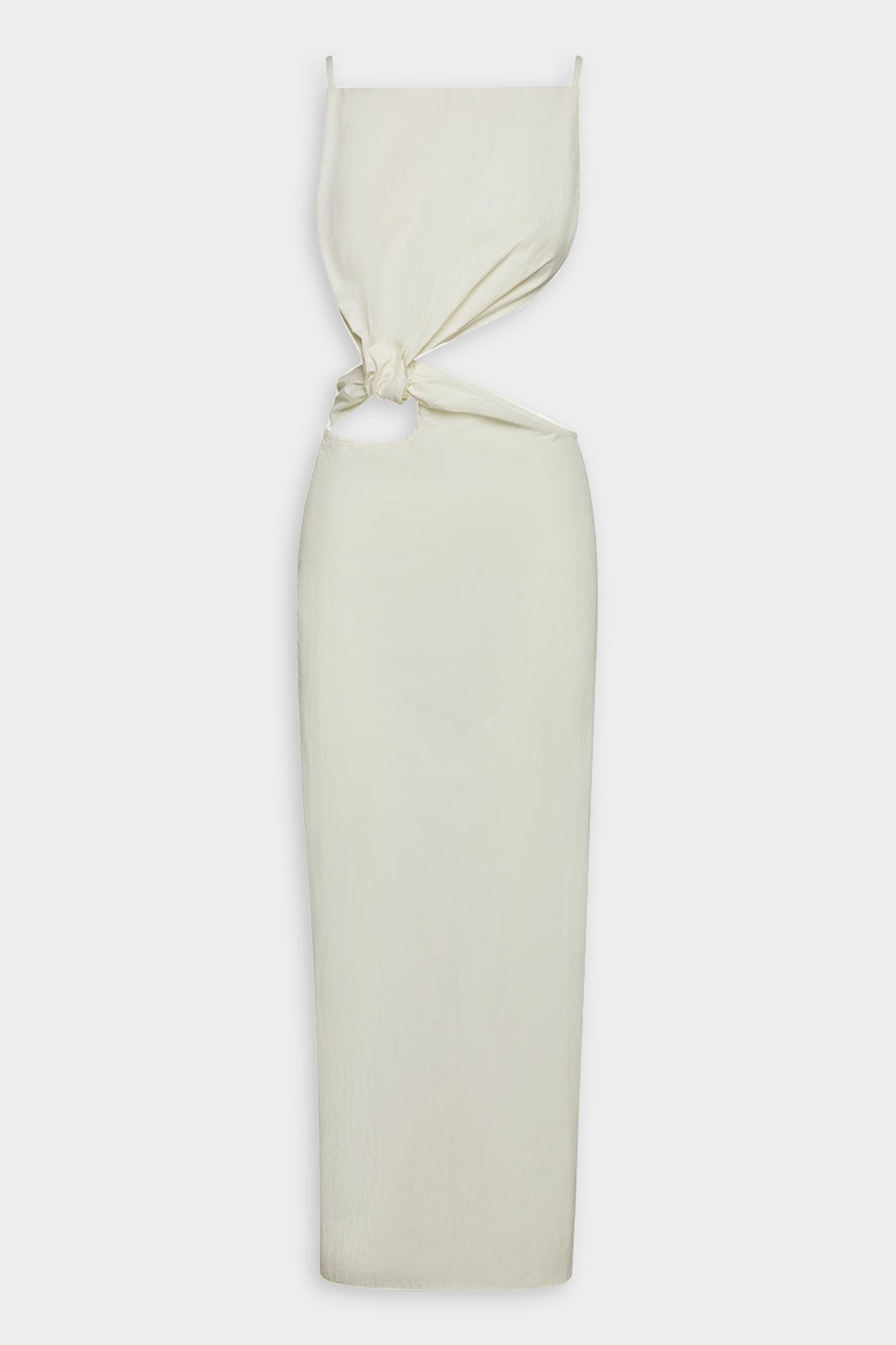 Interlock Ruched Dress in White - shop-olivia.com