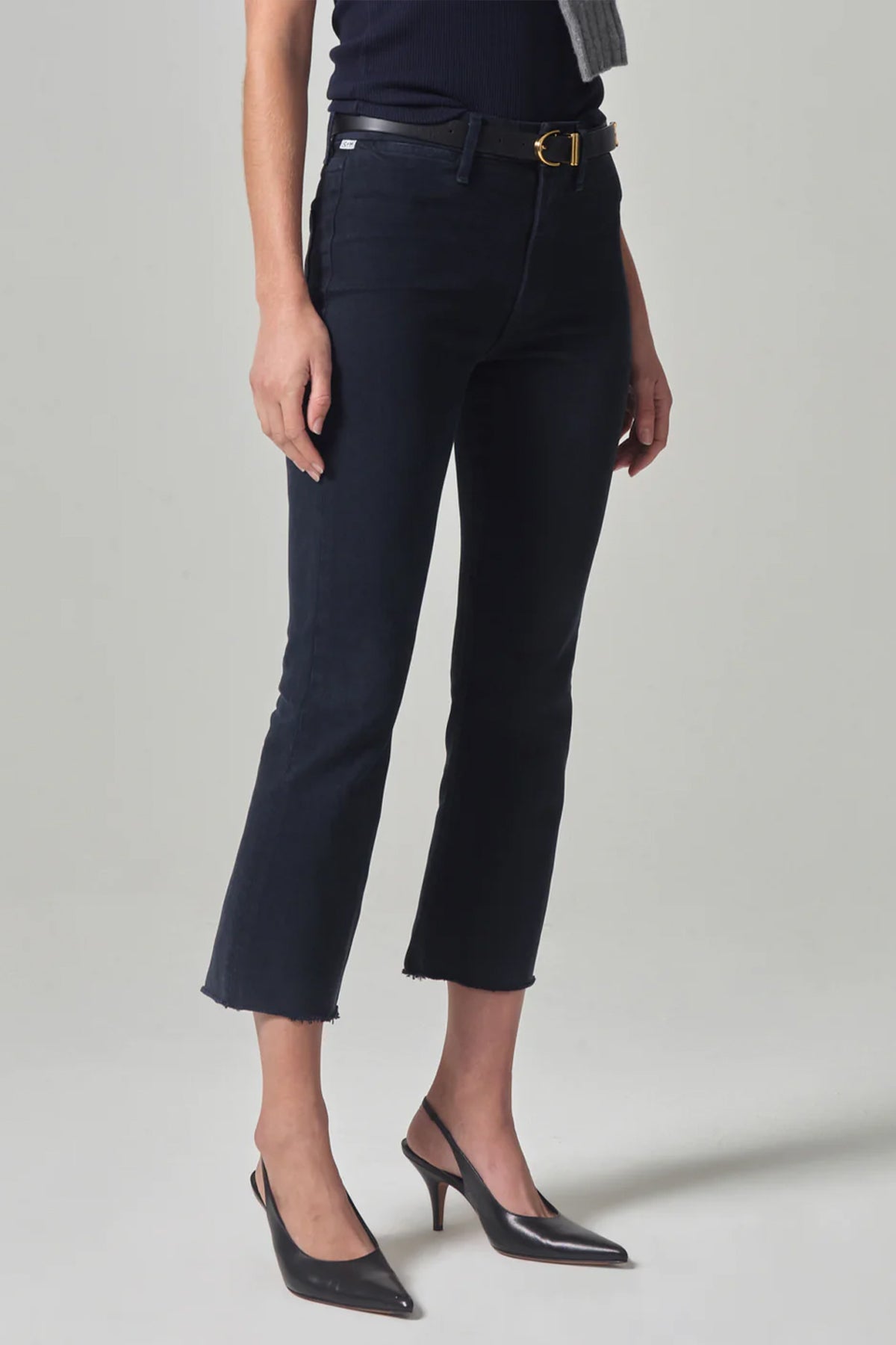 Isola Cropped Trouser in Navy - shop-olivia.com