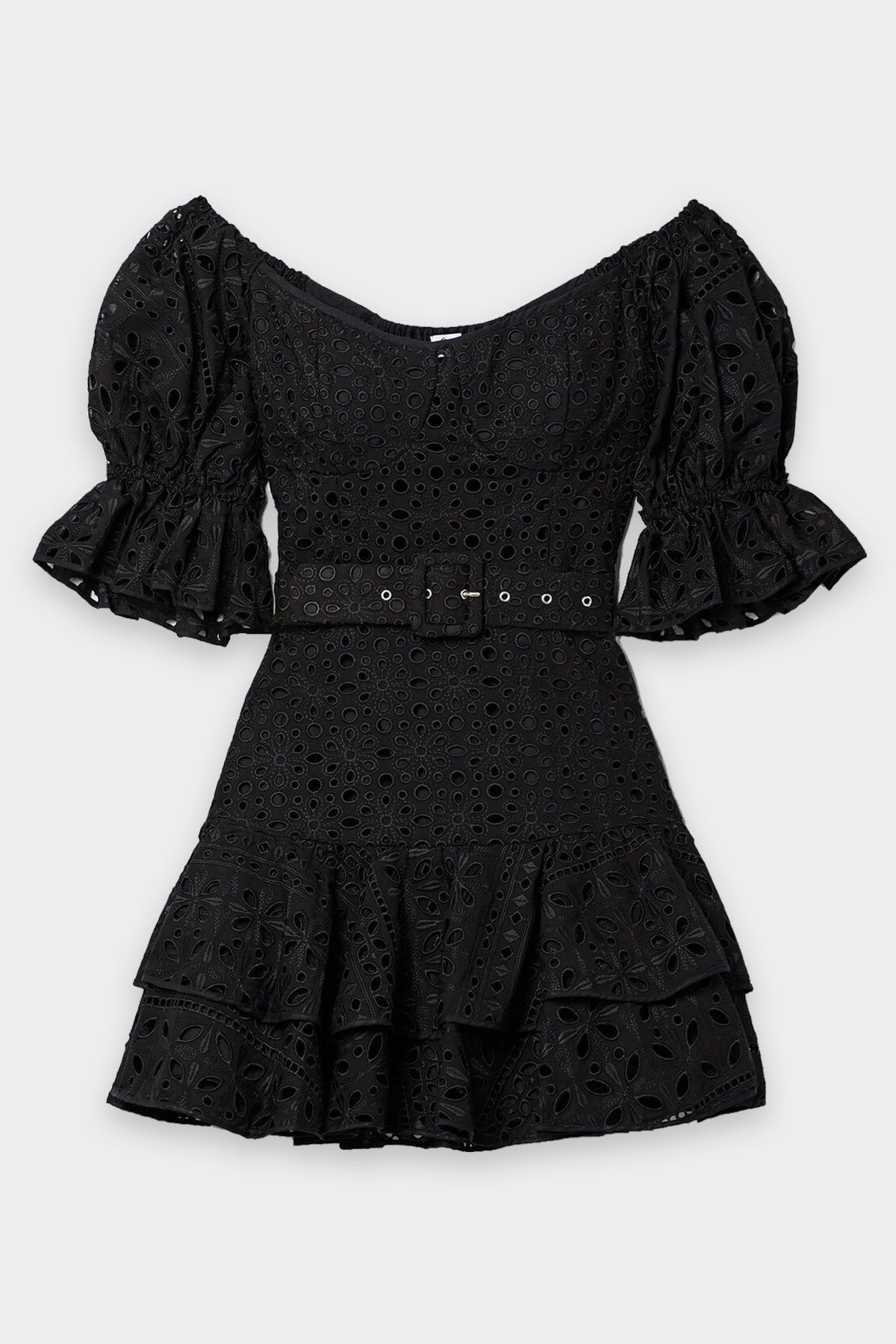 Jean Short Dress in Black - shop-olivia.com