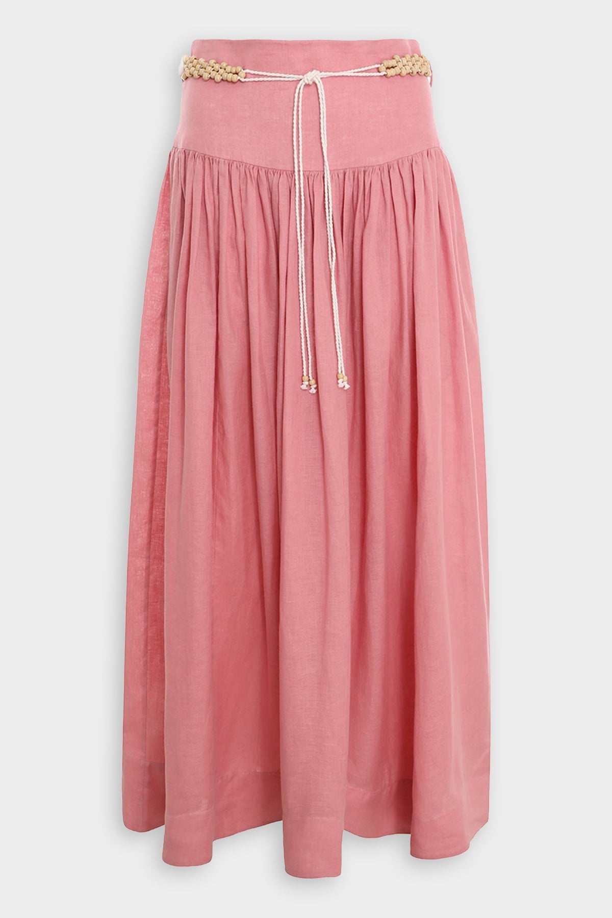 Jeannie Basque Waist Skirt in Rose - shop-olivia.com