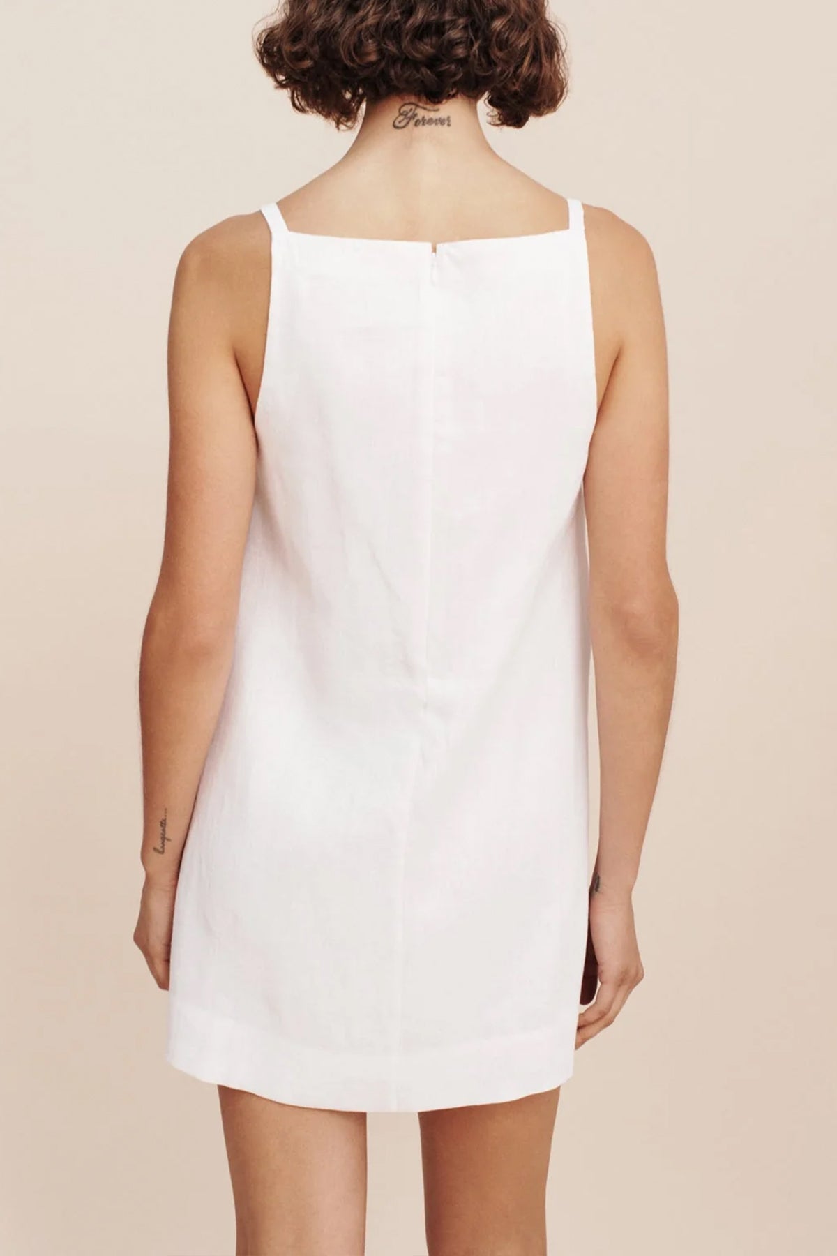 Jordan Mini Dress in Ivory - shop-olivia.com