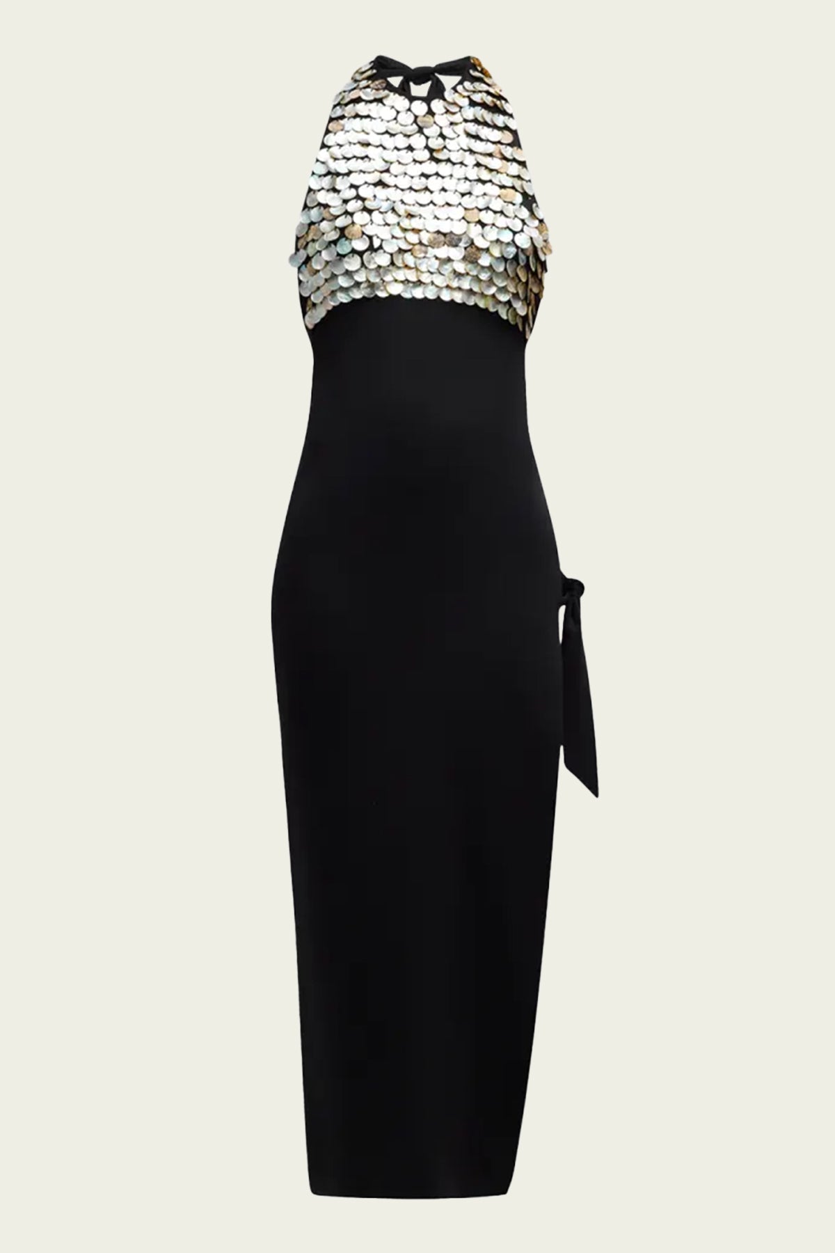 Junjo Embellished Knit Dress in Black Pearl - shop-olivia.com