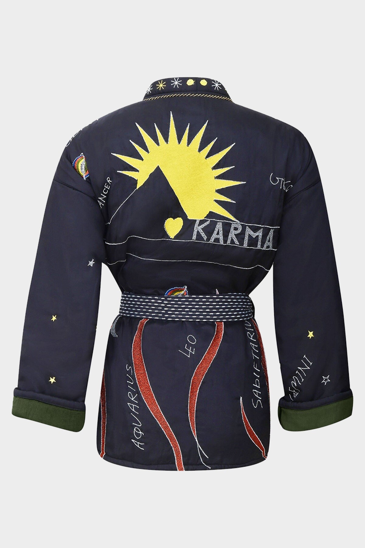 Karma Silk Kimono in Black - shop-olivia.com