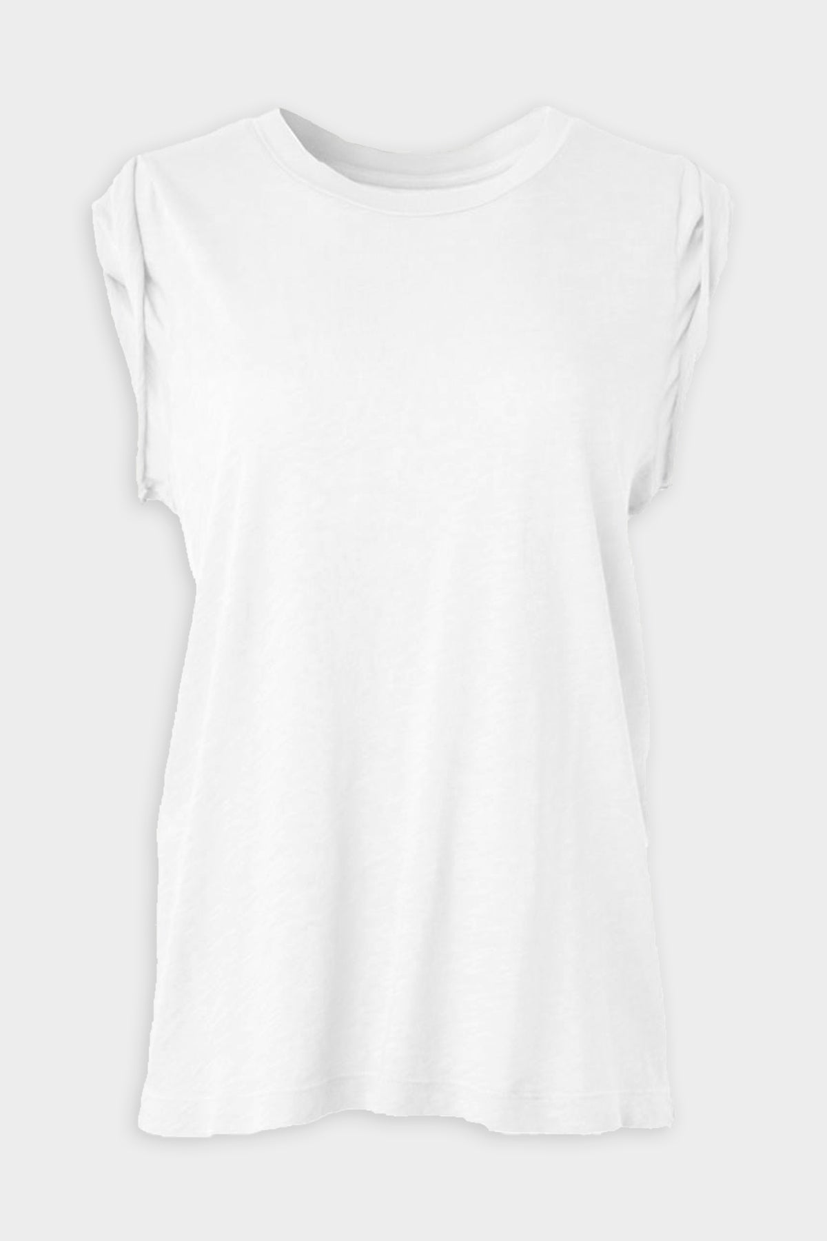 Kelsey Roll Sleeve Tee in White - shop-olivia.com