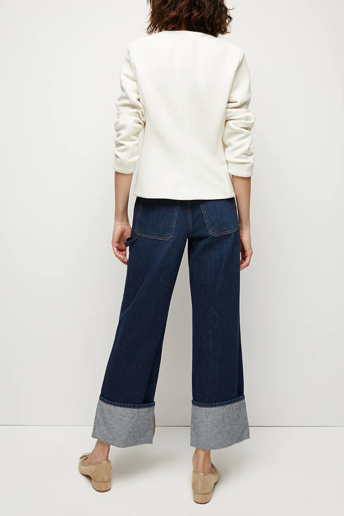 Kensington Knit Jacket in Ivory - shop-olivia.com