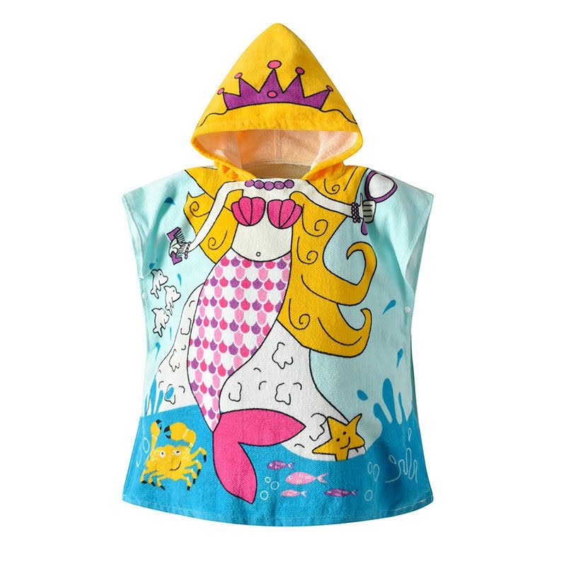 Kids Mermaid Hooded Bathrobe - shop-olivia.com