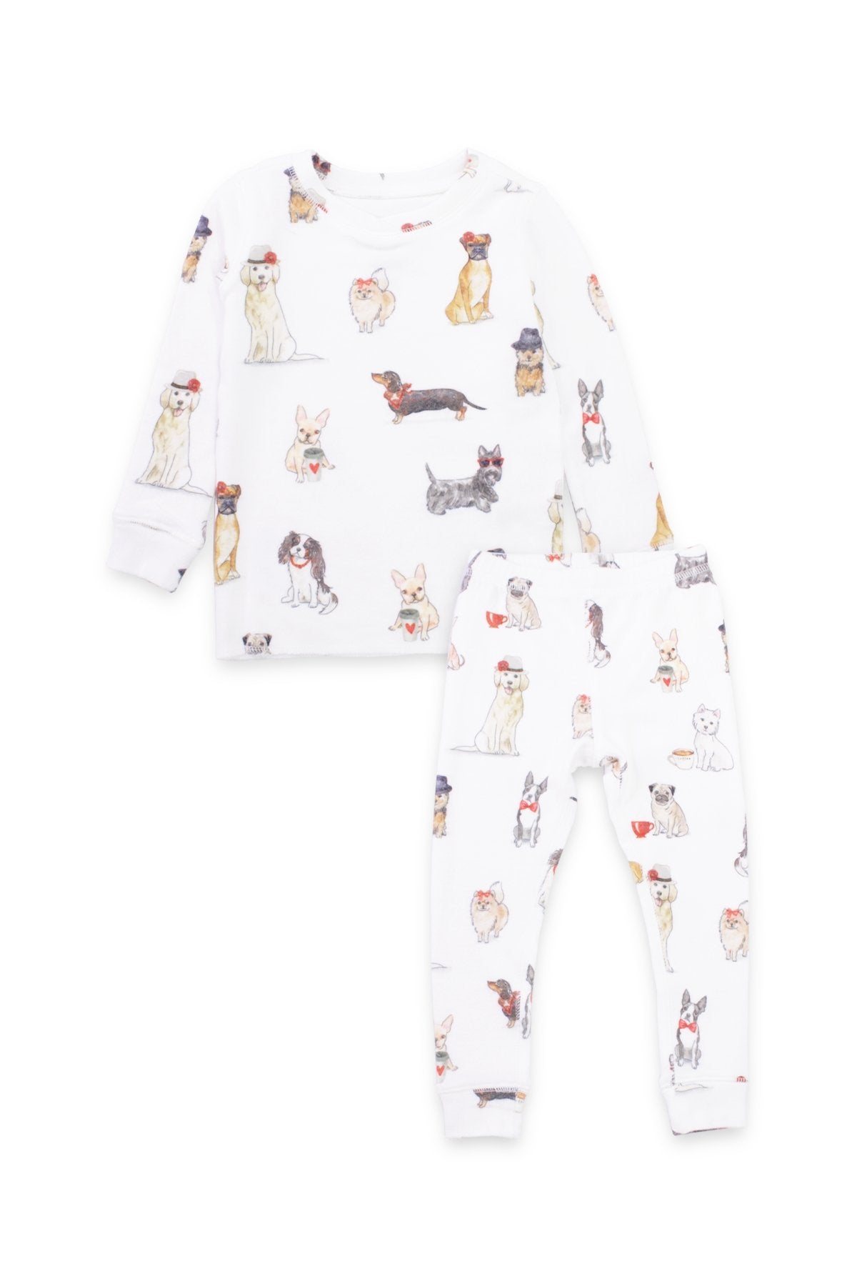 Kids Ski Jammie Pajama Set in Ivory - shop-olivia.com