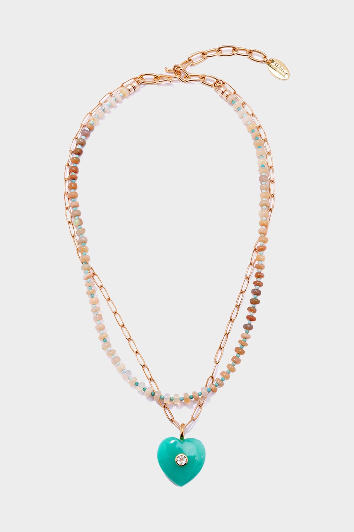 Lamai Heart Necklace in Multi - shop-olivia.com